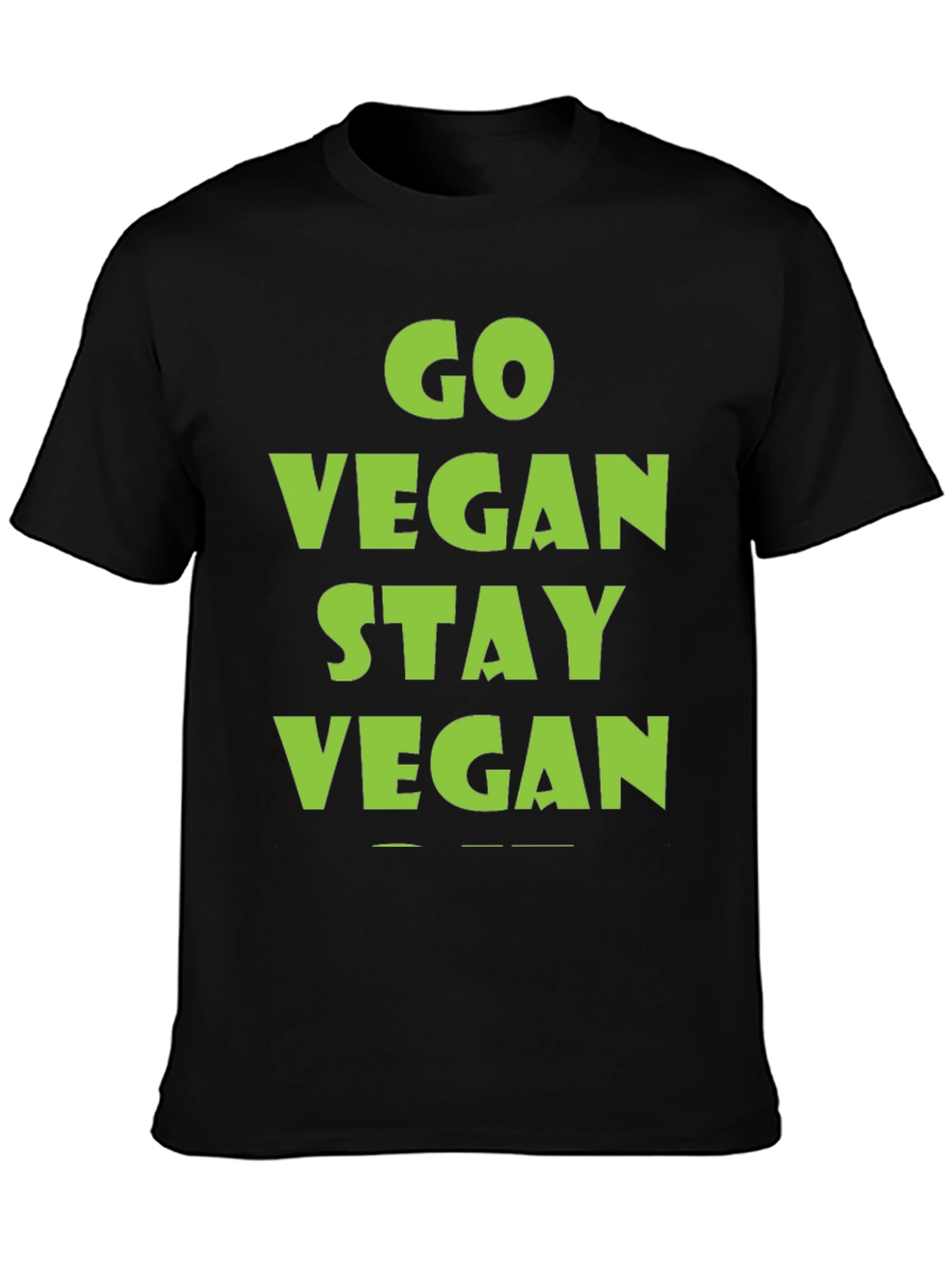 Go Vegan Stay Vegan Black T-Shirt