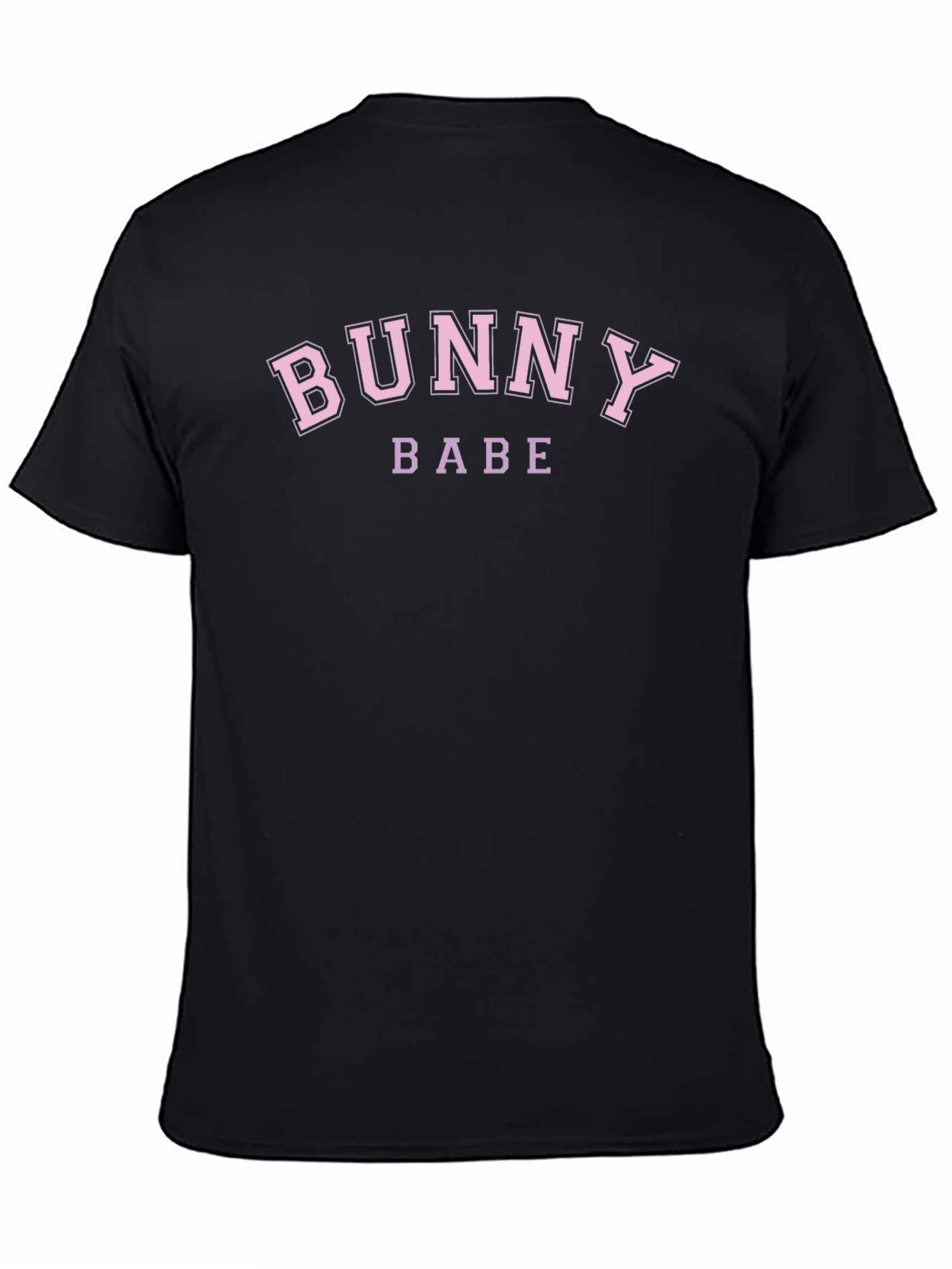 Bunny Babe Graphic Tee - Pink on Black