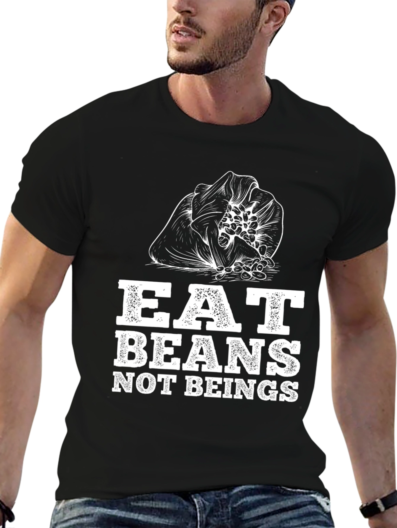 Eat Beans Not Beings Graphic T-Shirt