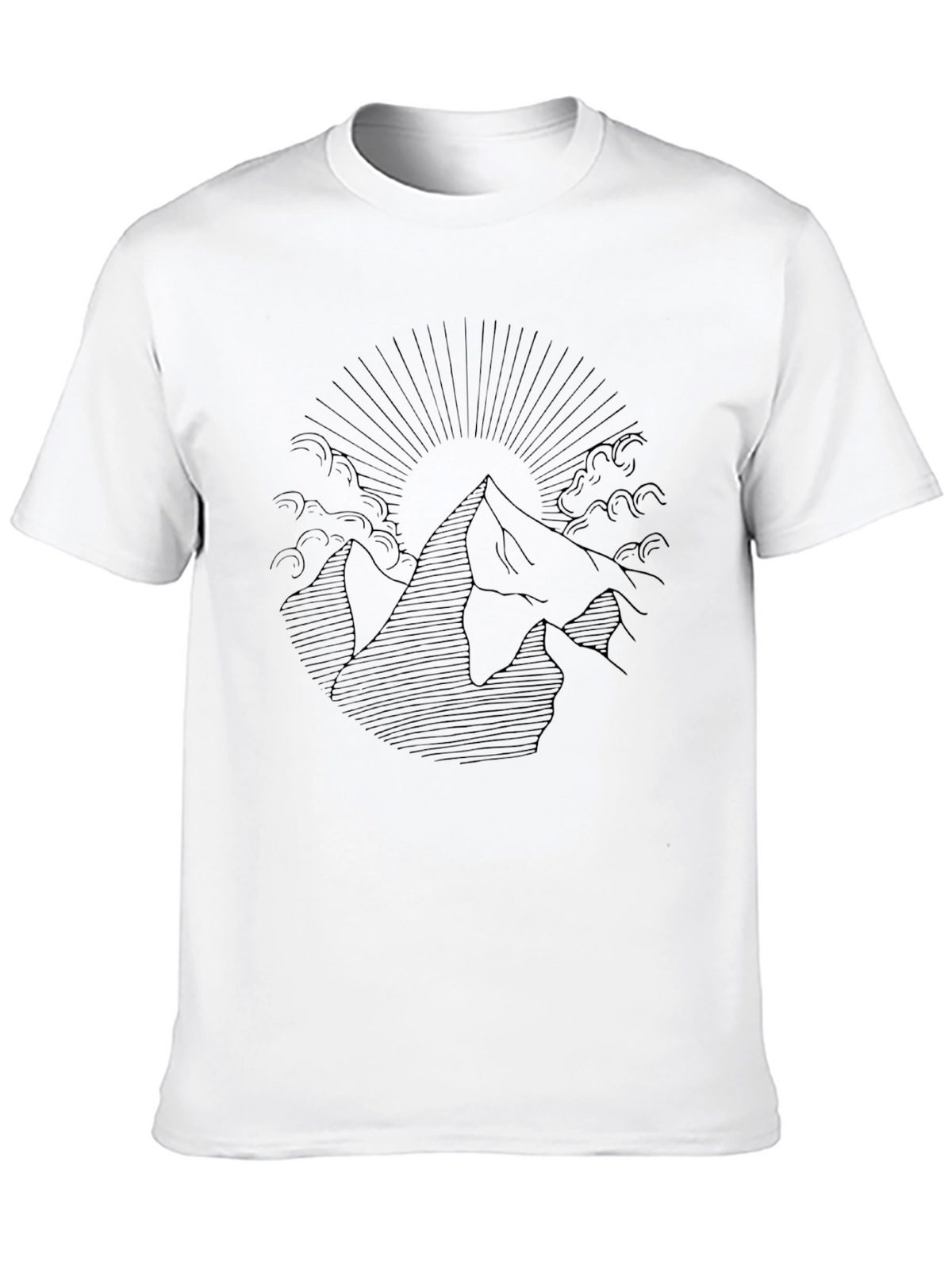 Mountain Sunset Graphic Tee - Black