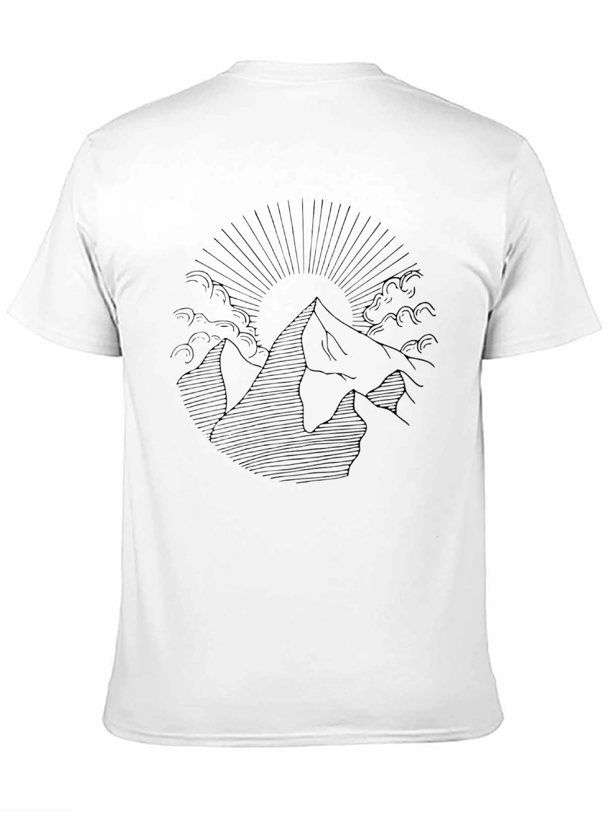 Mountain Sunset Graphic Tee - Black