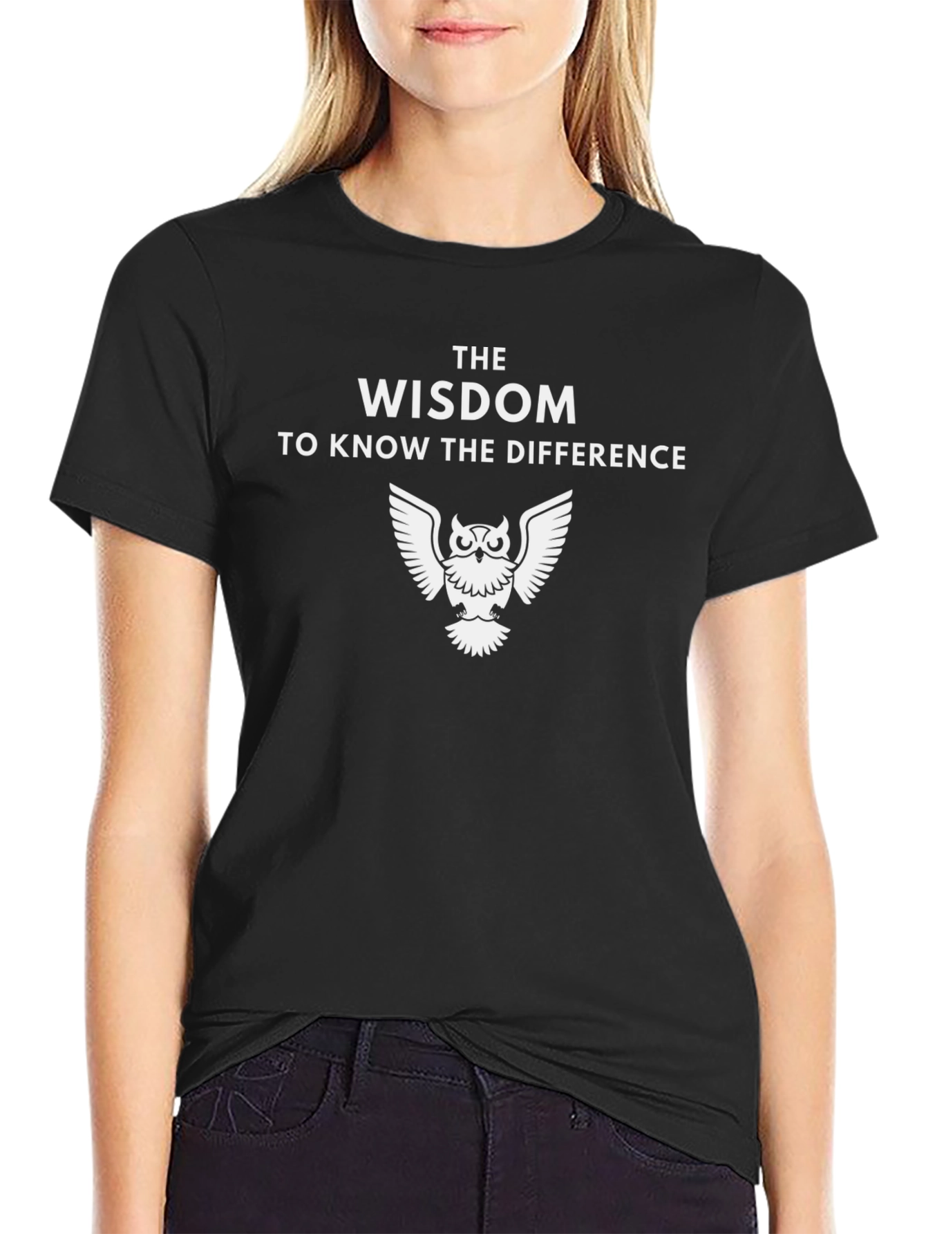 Wisdom Owl Graphic T-Shirt - Know the Difference
