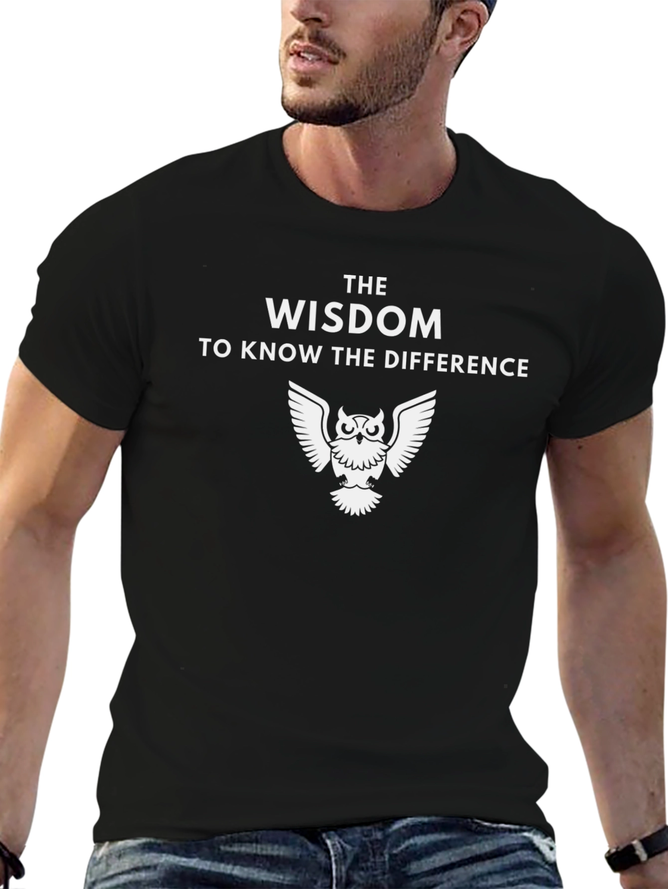 Wisdom Owl Graphic T-Shirt - Know the Difference