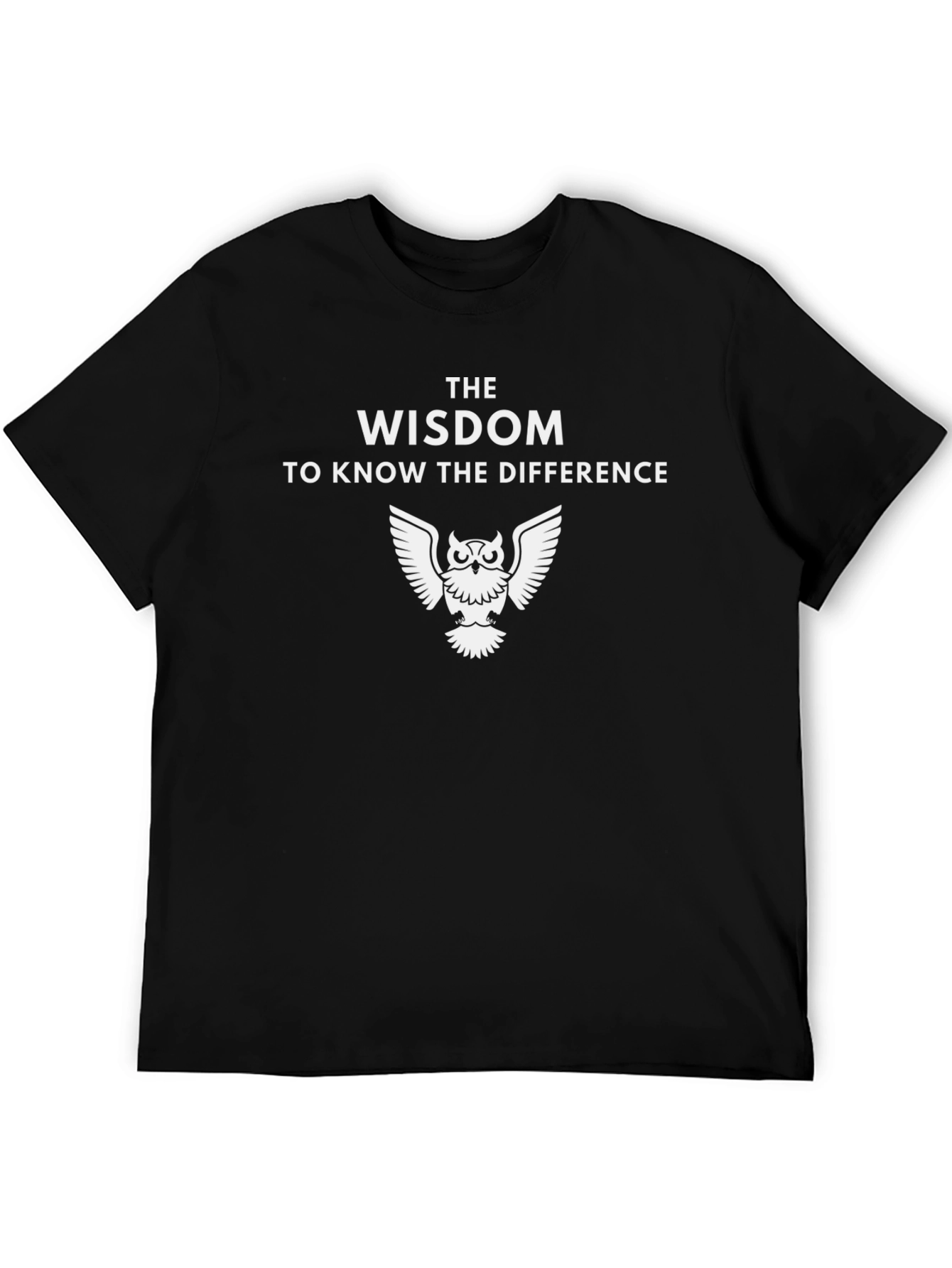 Wisdom Owl Graphic T-Shirt - Know the Difference