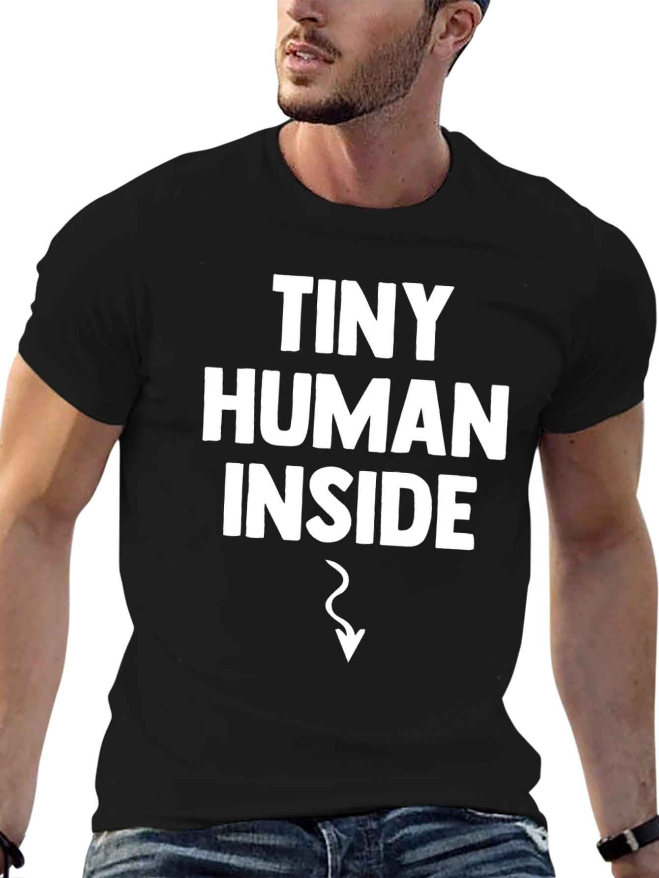 Funny Pregnancy Announcement T-Shirt - Tiny Human Inside