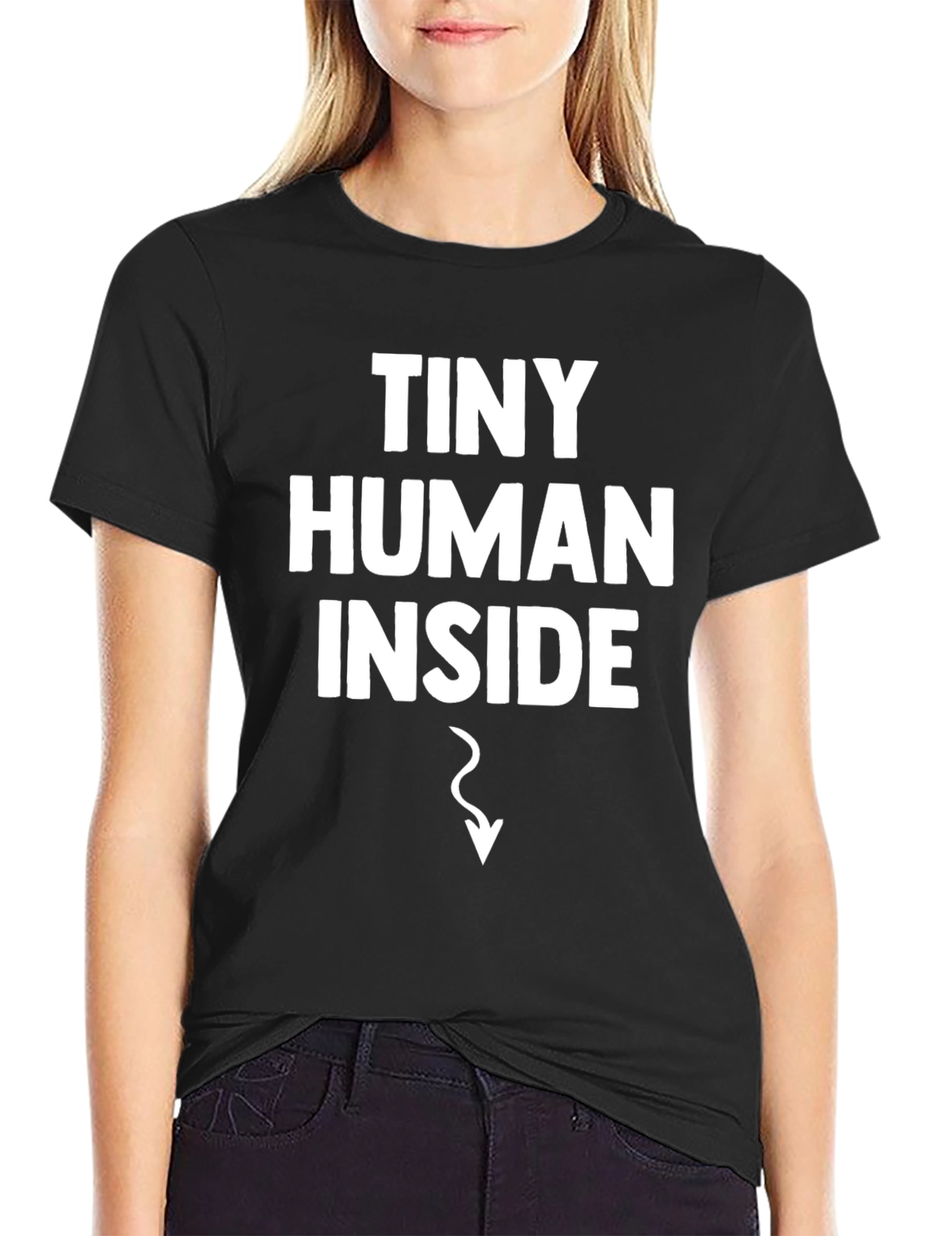 Funny Pregnancy Announcement T-Shirt - Tiny Human Inside