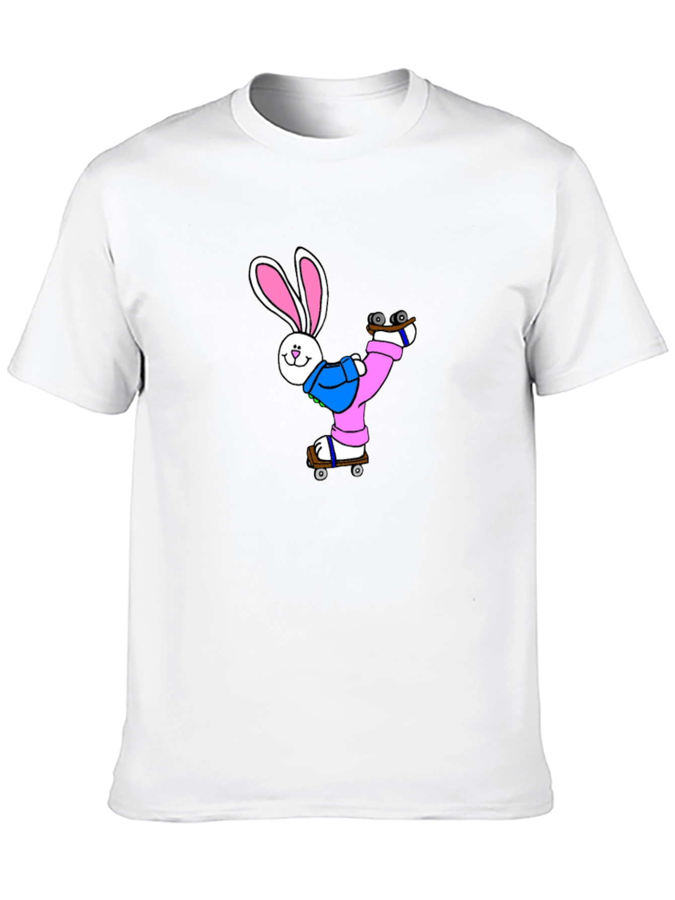 Skating Bunny T-Shirt - Black Graphic Tee