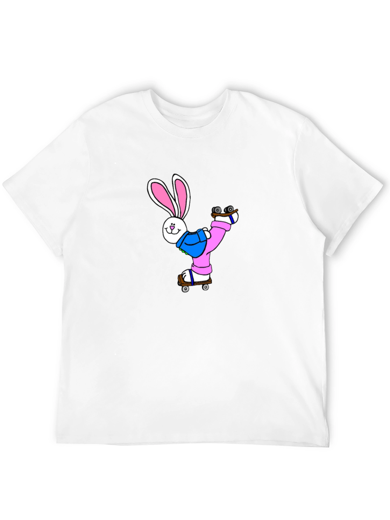 Skating Bunny T-Shirt - Black Graphic Tee