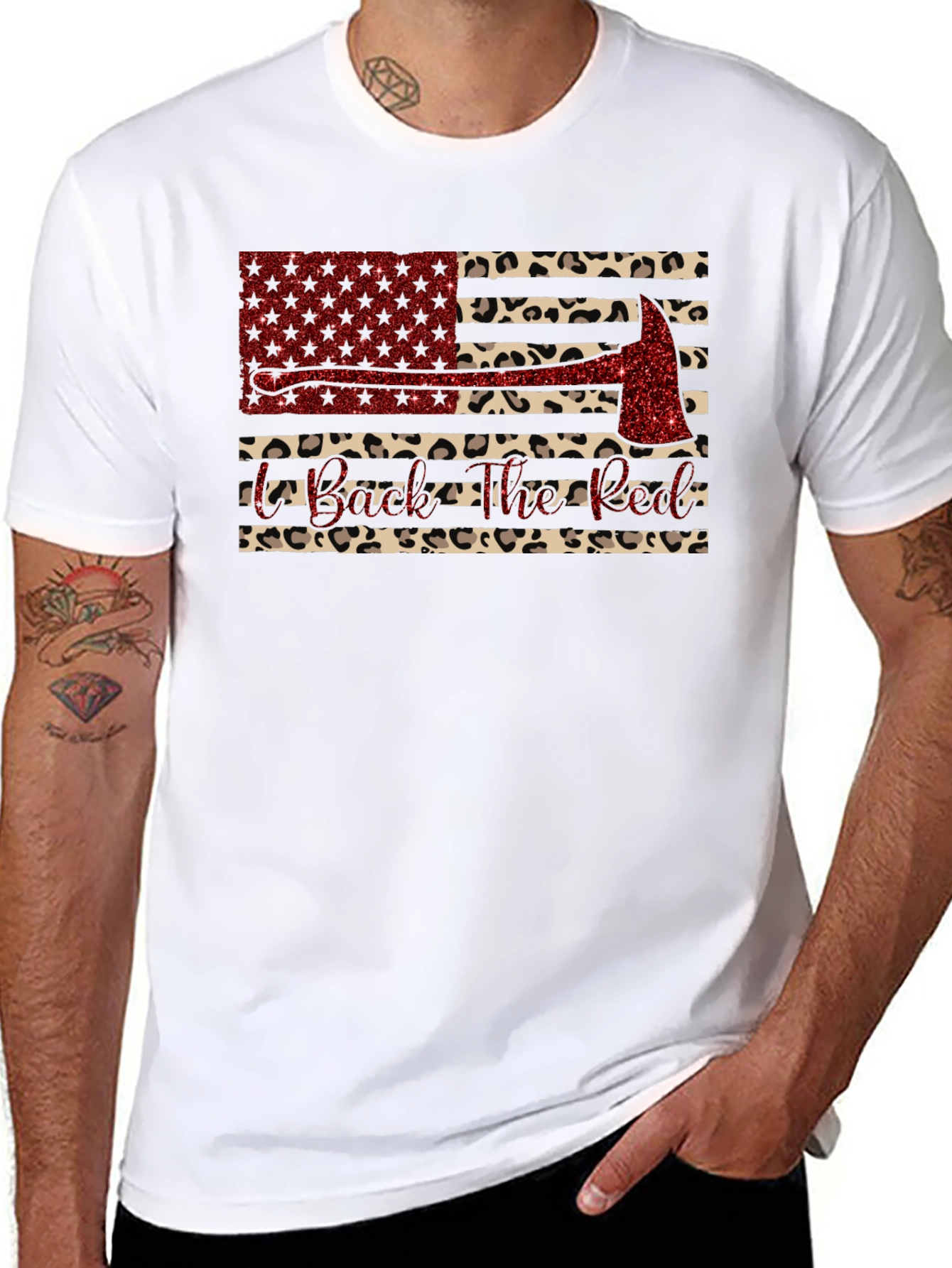 Firefighter Leopard Print T-Shirt