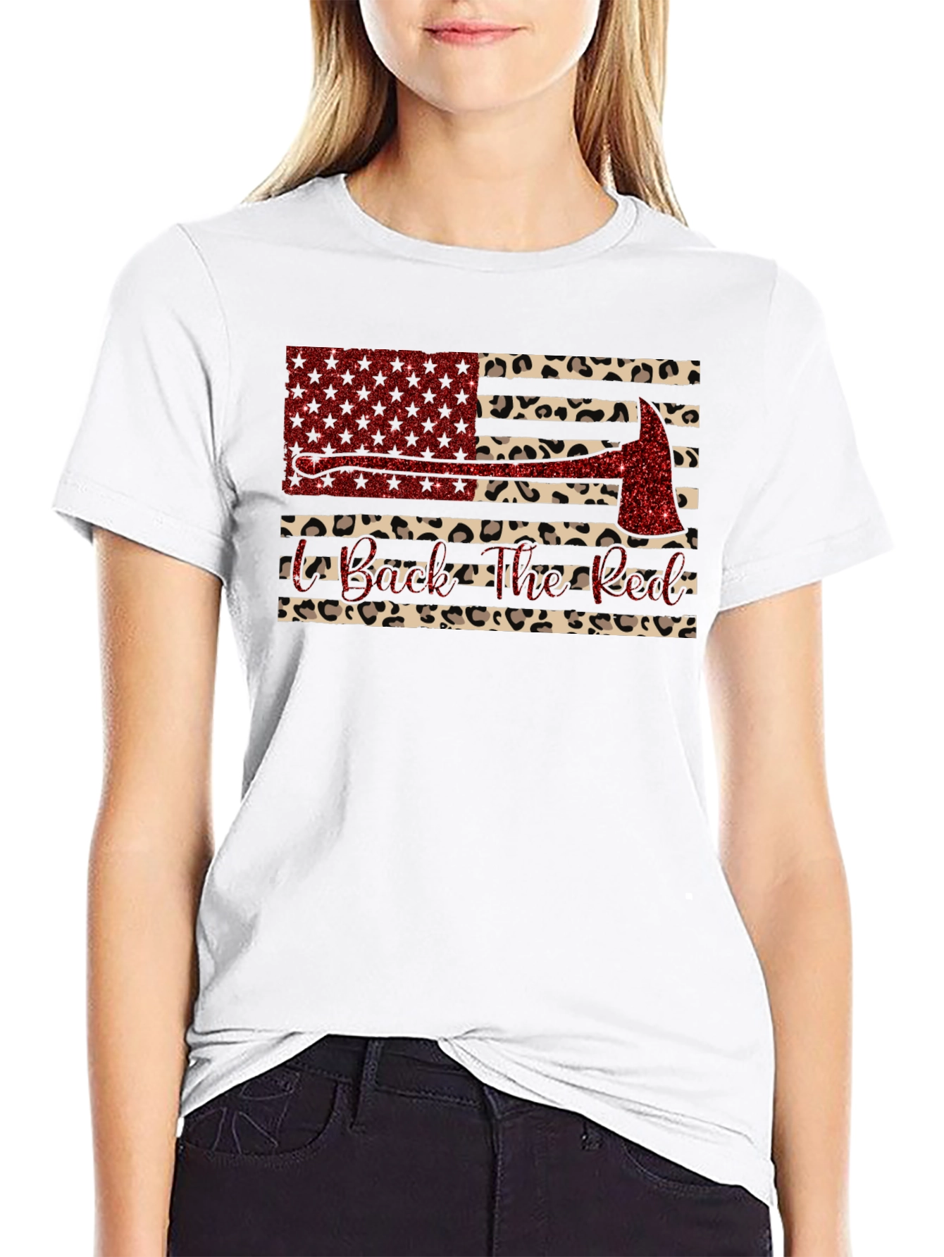 Firefighter Leopard Print T-Shirt