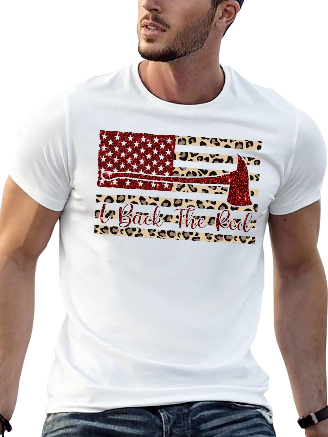 Firefighter Leopard Print T-Shirt