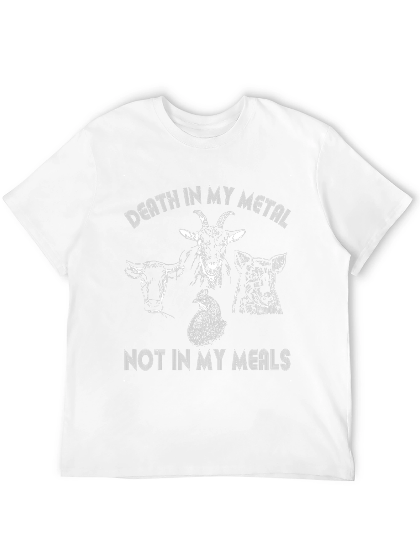 Vegan Death Metal Black Graphic T-Shirt