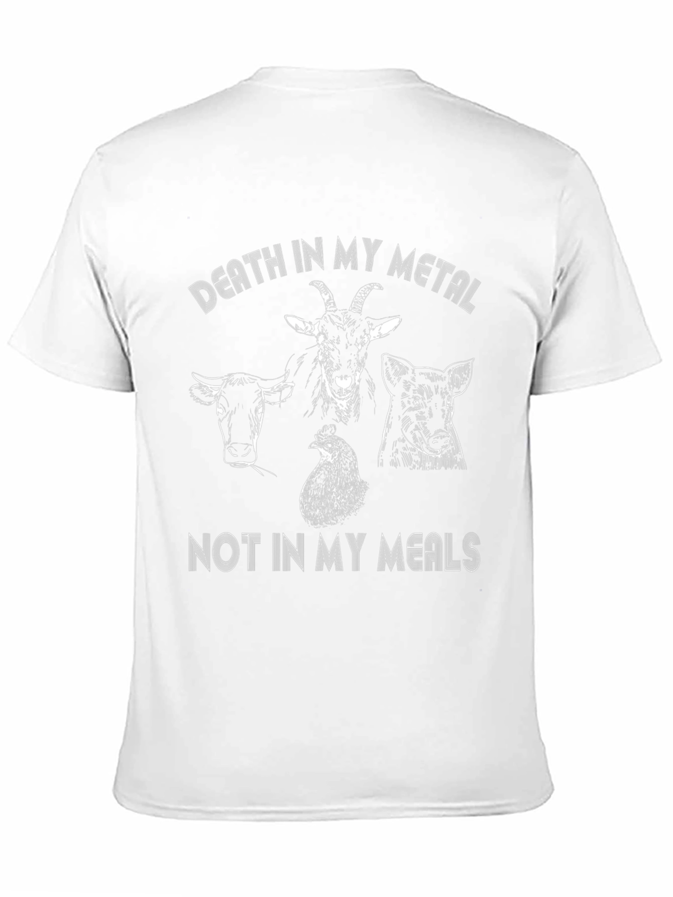 Vegan Death Metal Black Graphic T-Shirt