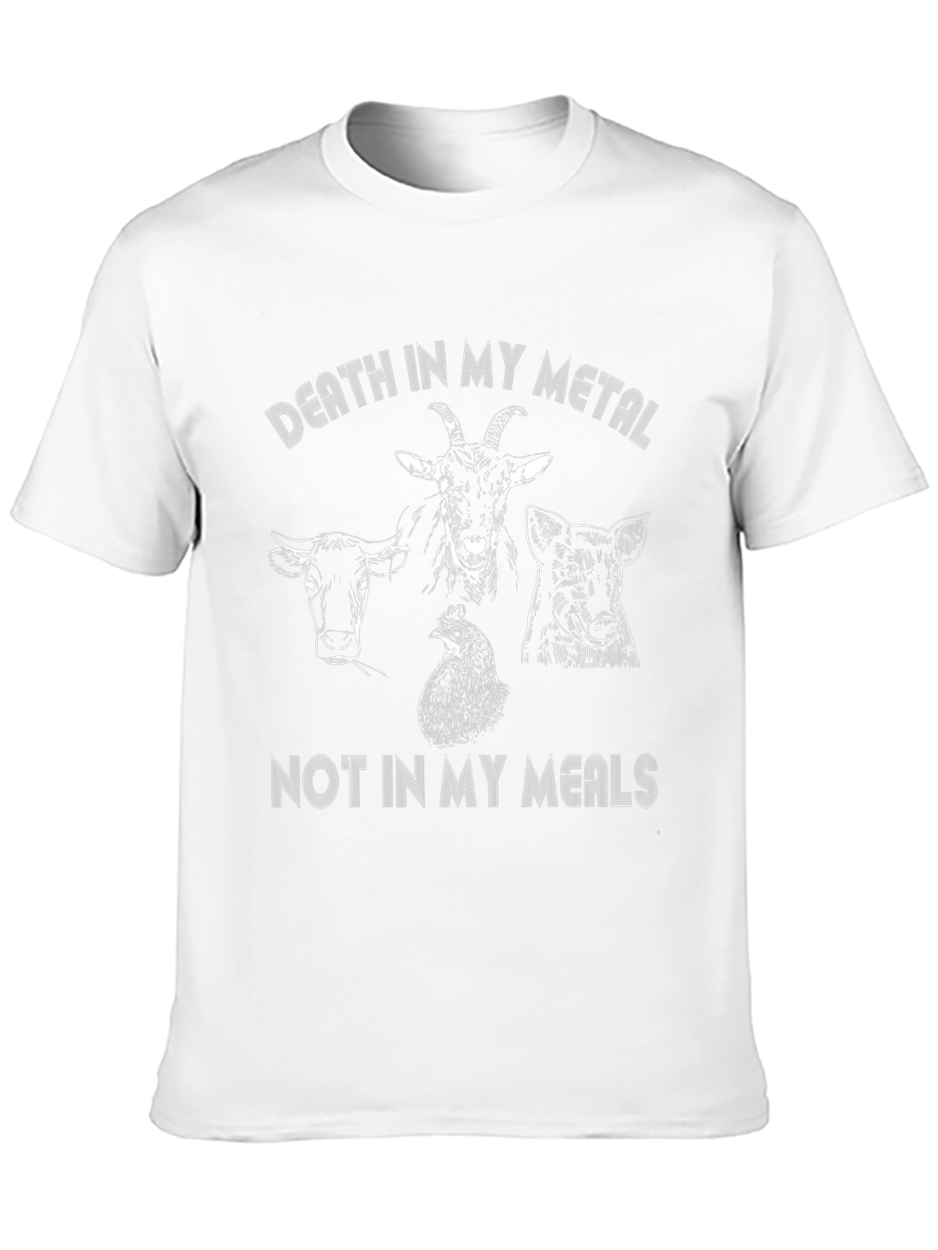 Vegan Death Metal Black Graphic T-Shirt