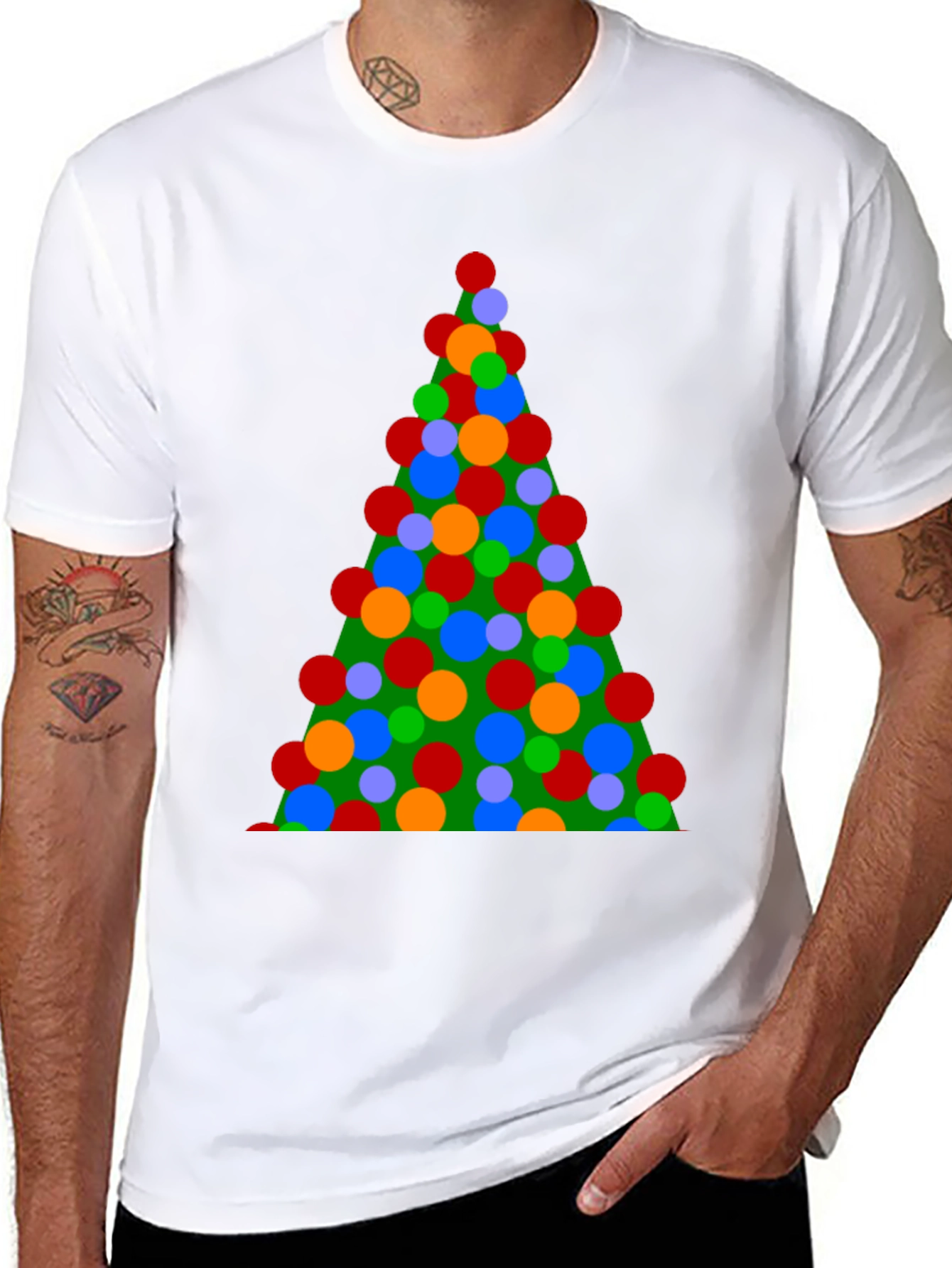Christmas Tree Lights Graphic T-Shirt