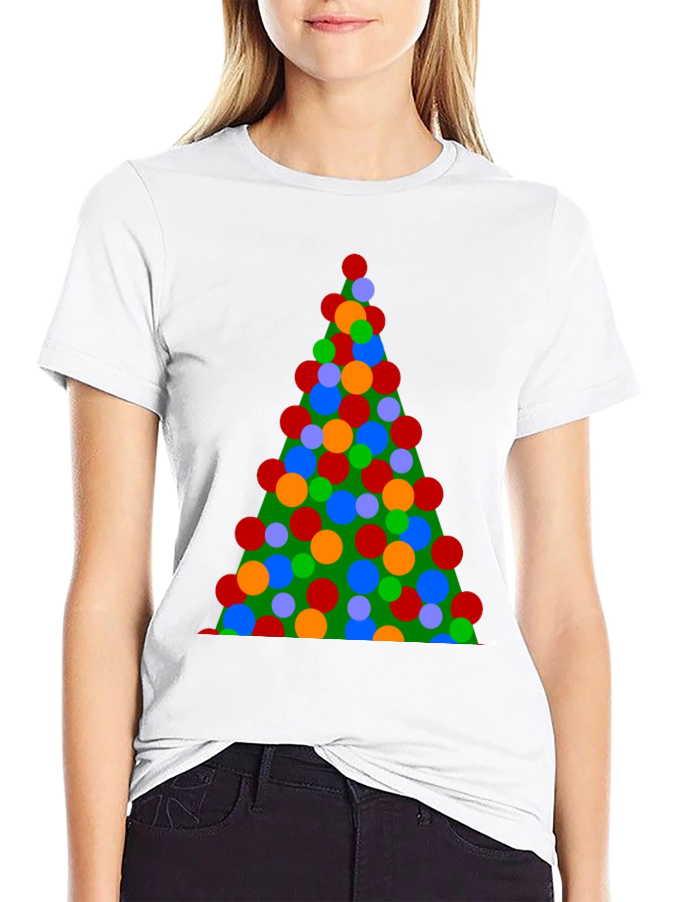 Christmas Tree Lights Graphic T-Shirt