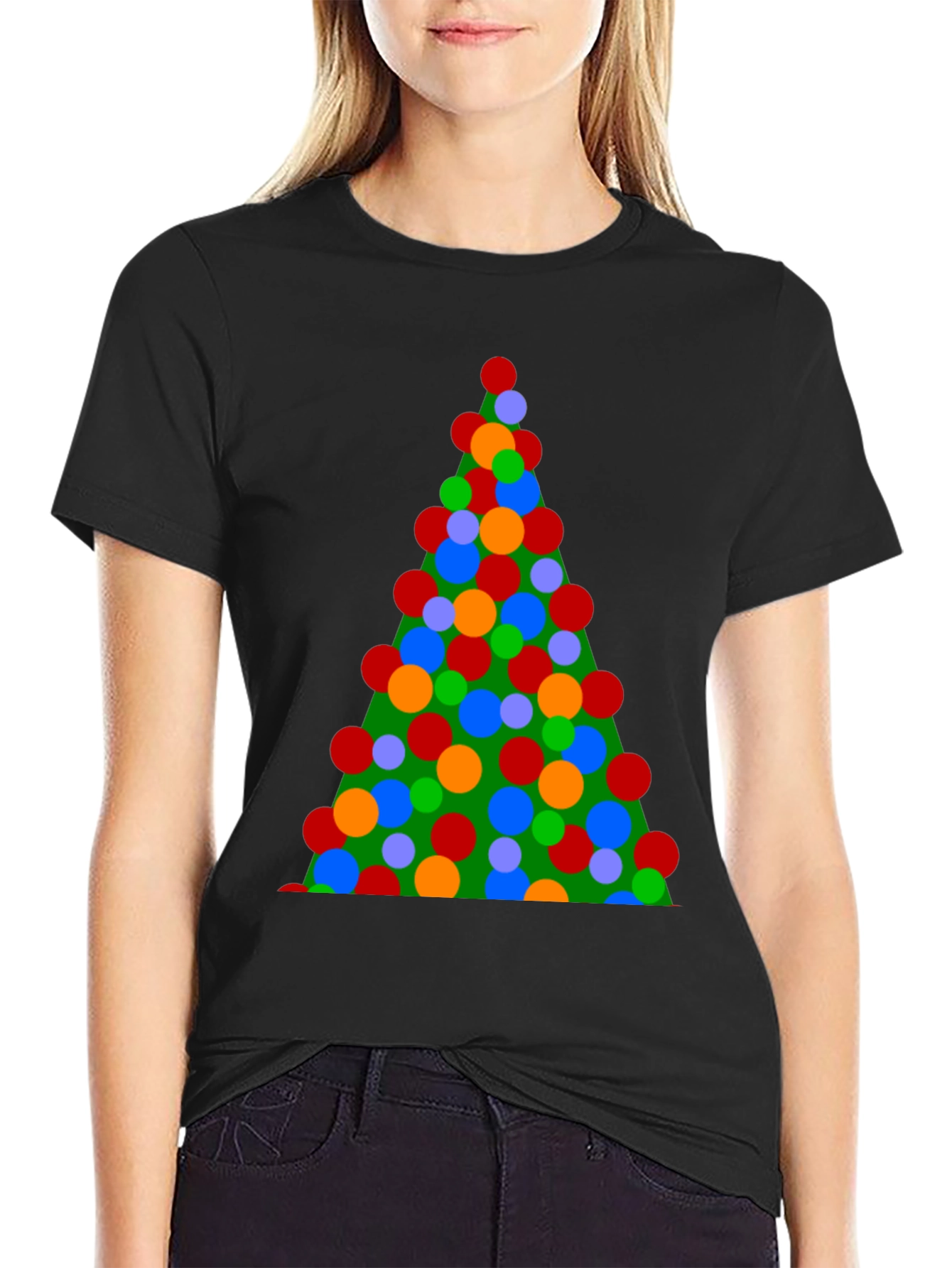Christmas Tree Lights Graphic T-Shirt