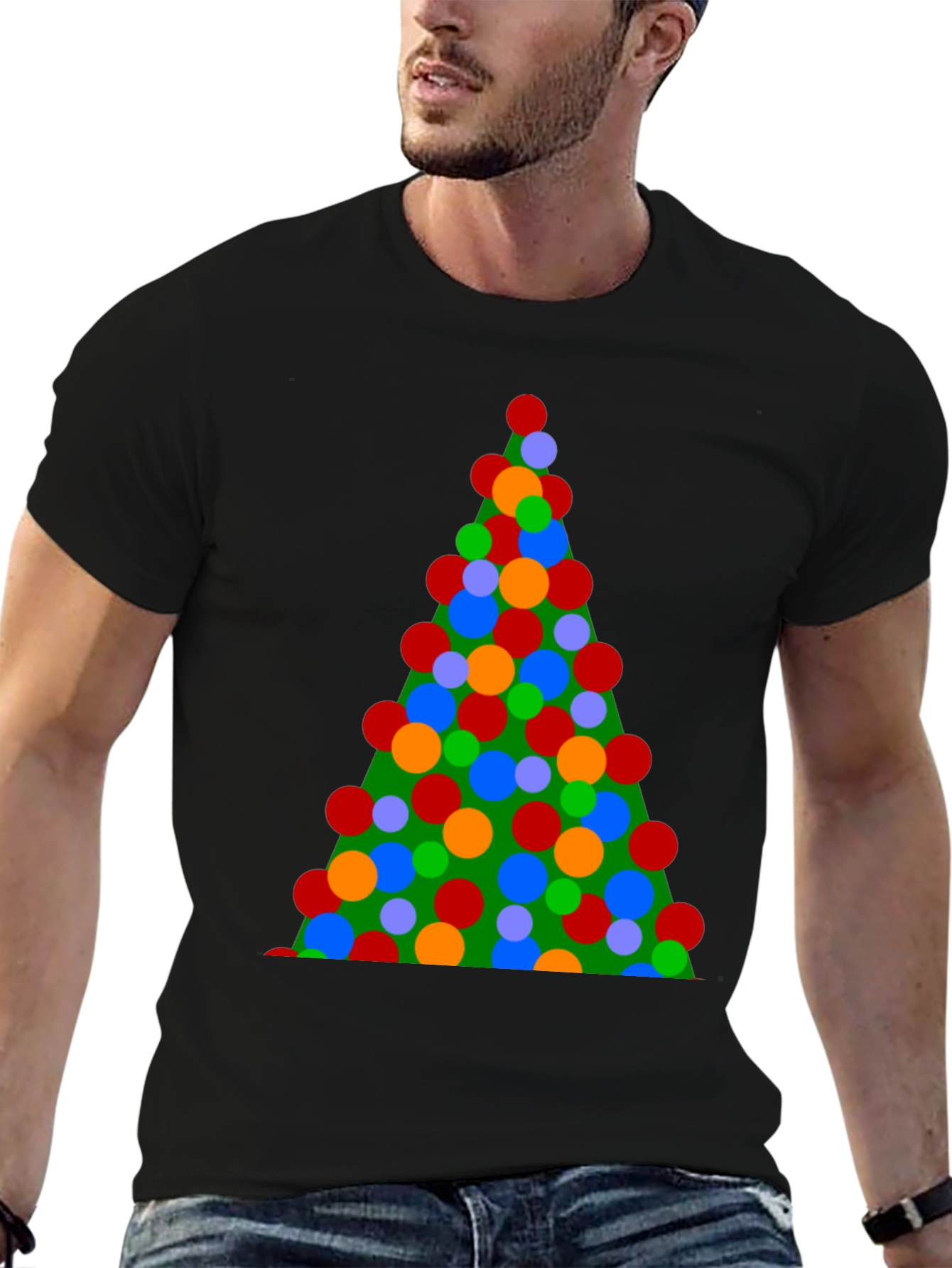 Christmas Tree Lights Graphic T-Shirt