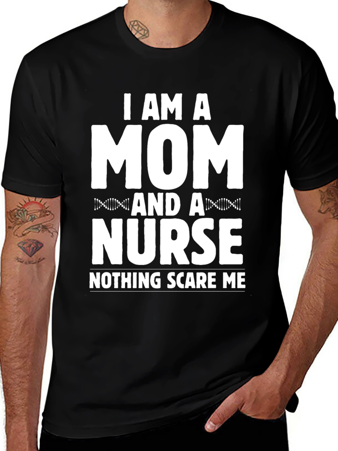 Mom & Nurse Tee - Nothing Scares Me!