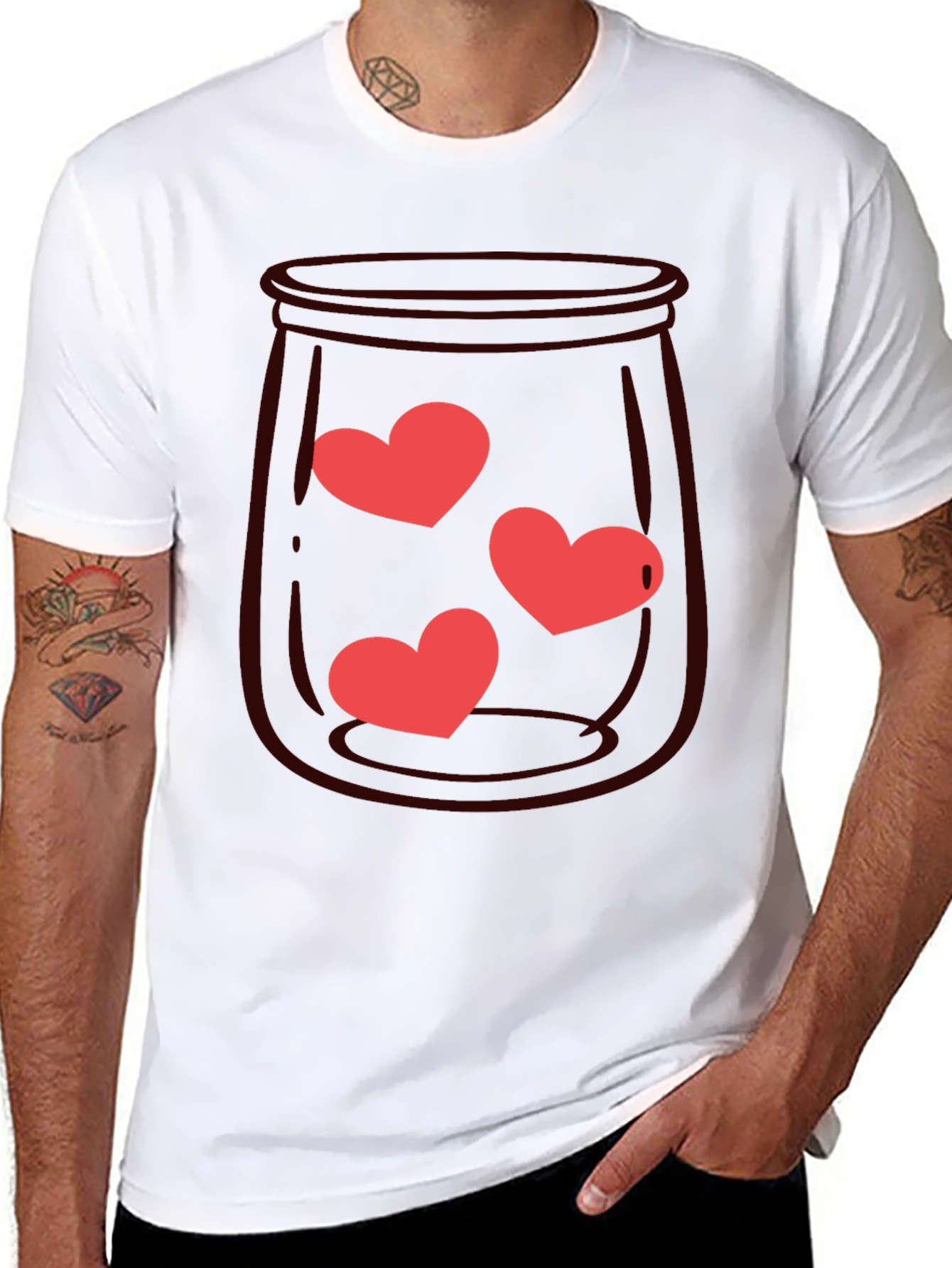 Heart Jar Graphic Tee - Black
