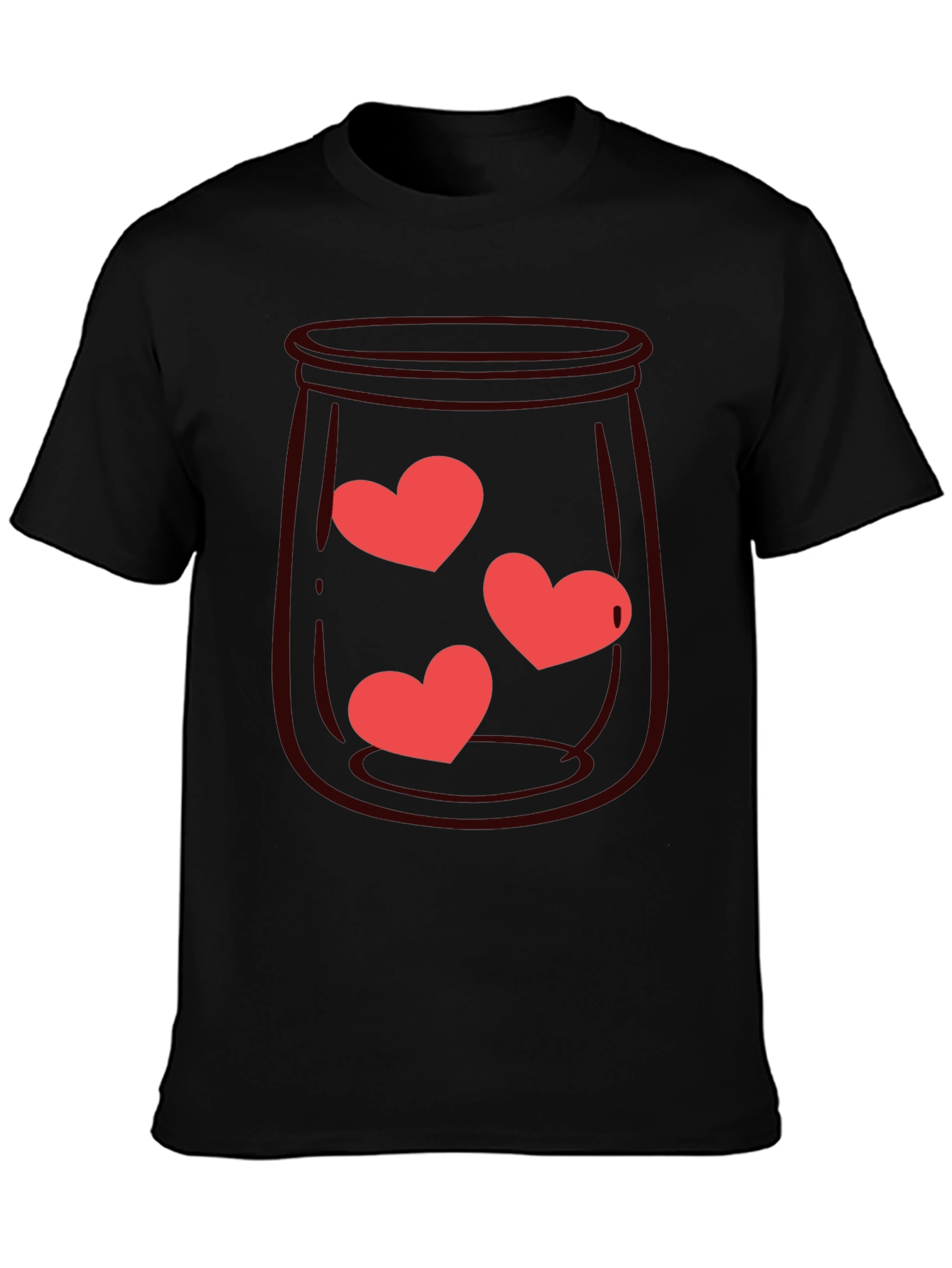 Heart Jar Graphic Tee - Black