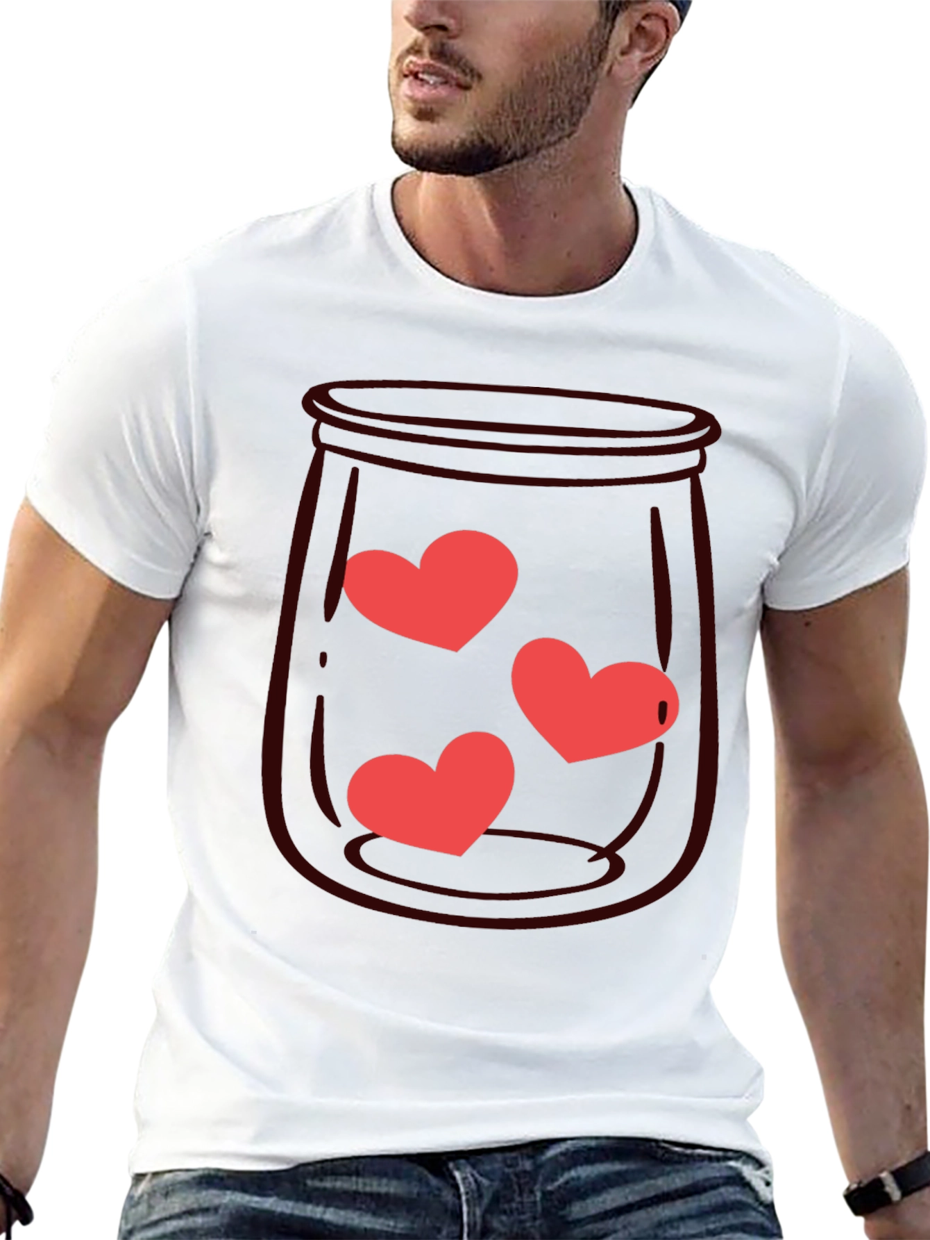 Heart Jar Graphic Tee - Black