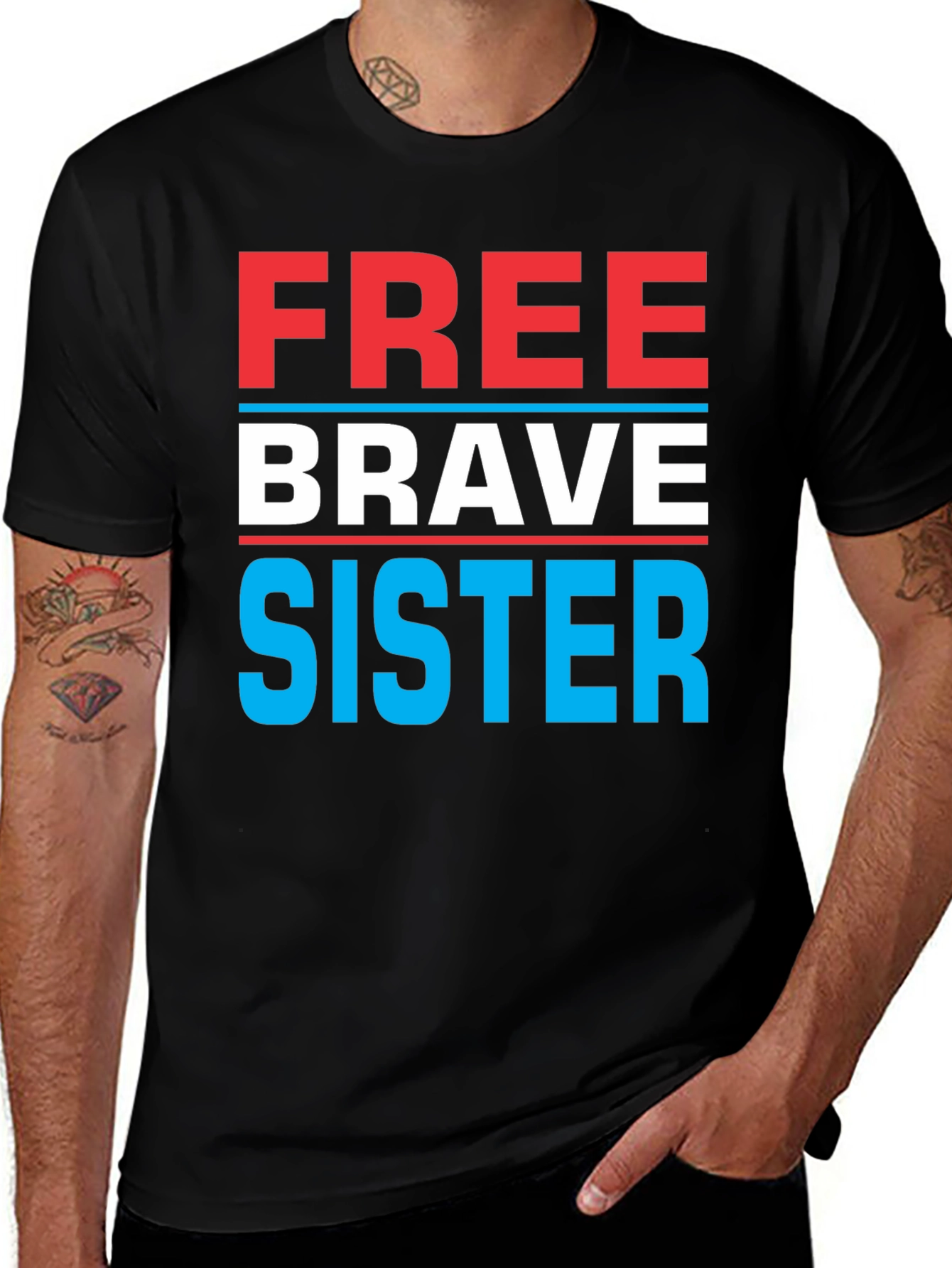 Free Brave Sister Graphic Tee