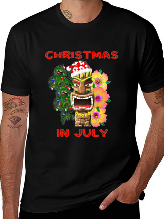 Christmas In July Tiki T-Shirt