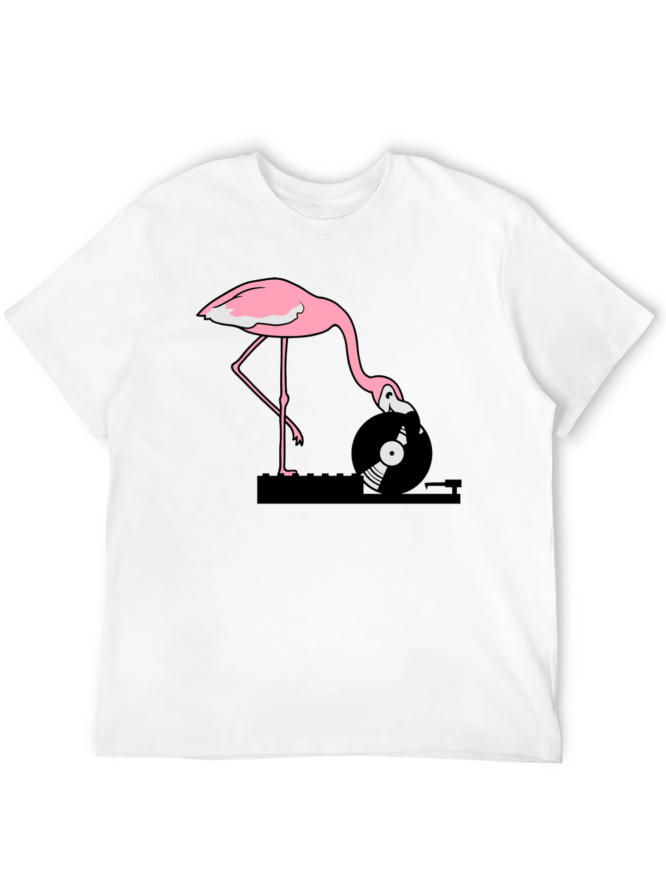 Flamingo DJ Graphic T-Shirt - Cool & Unique!