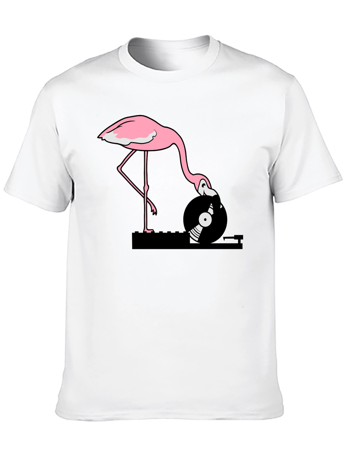 Flamingo DJ Graphic T-Shirt - Cool & Unique!