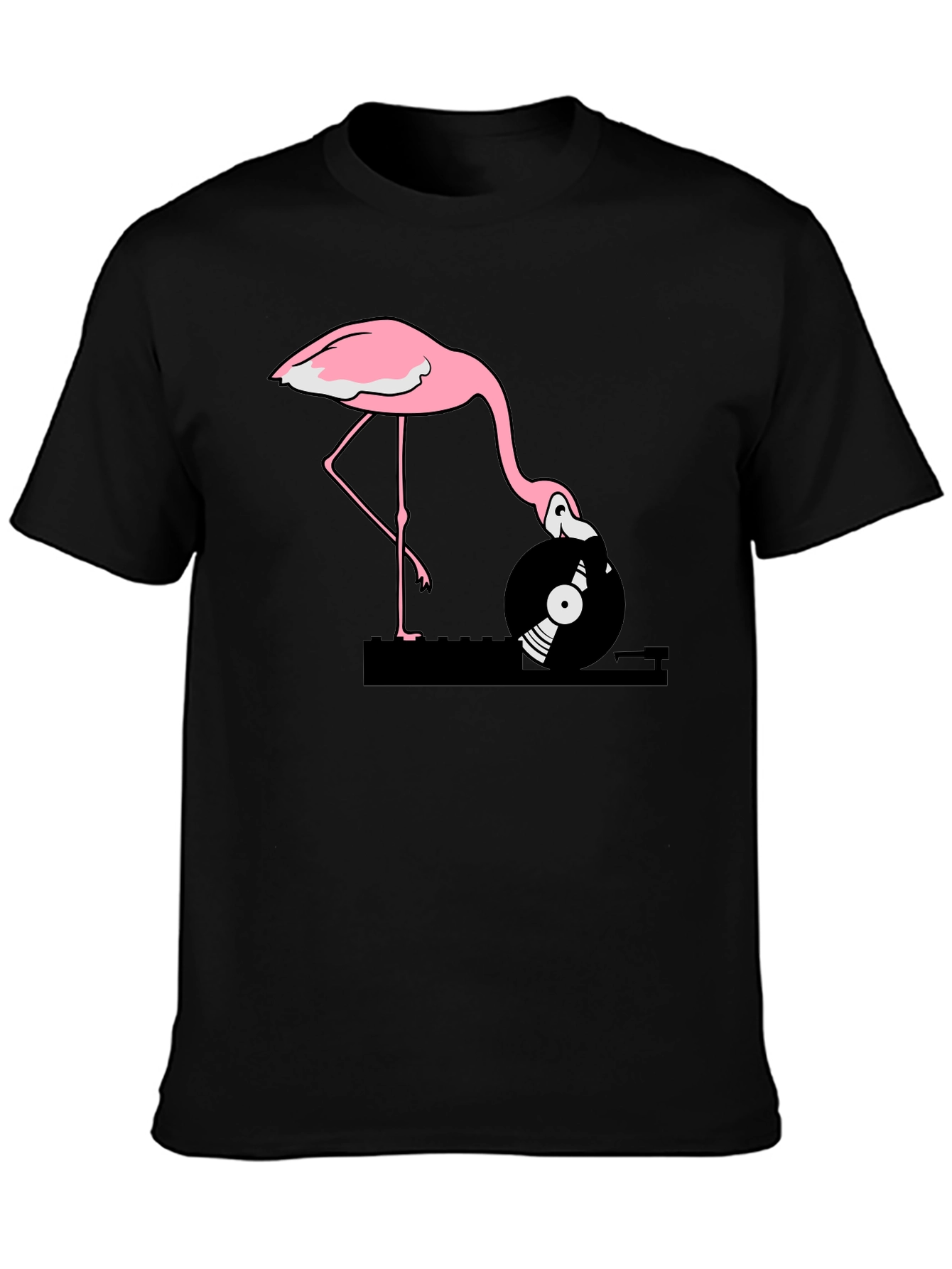 Flamingo DJ Graphic T-Shirt - Cool & Unique!