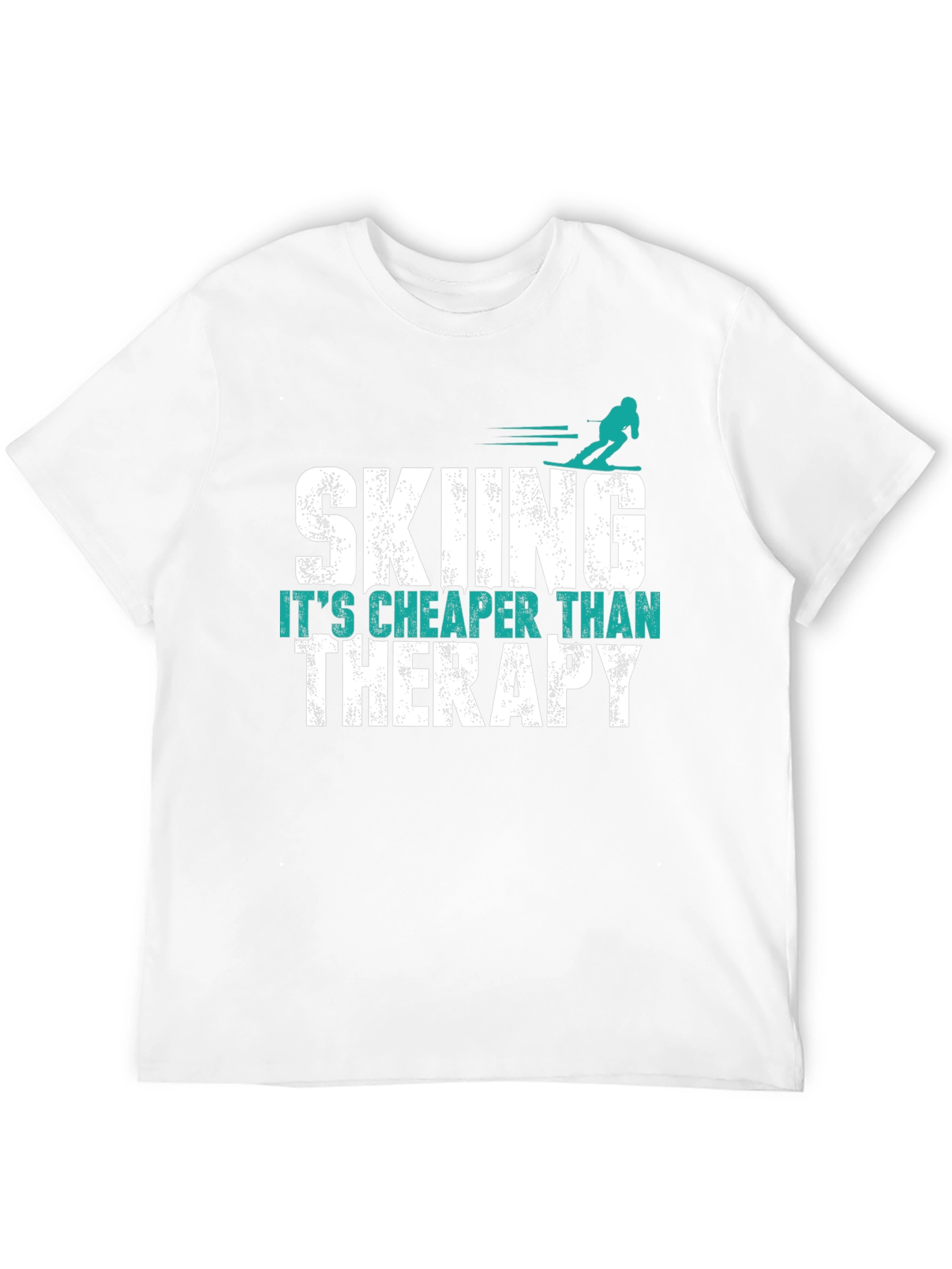 Skiing is Cheaper Than Therapy Graphic Tee
