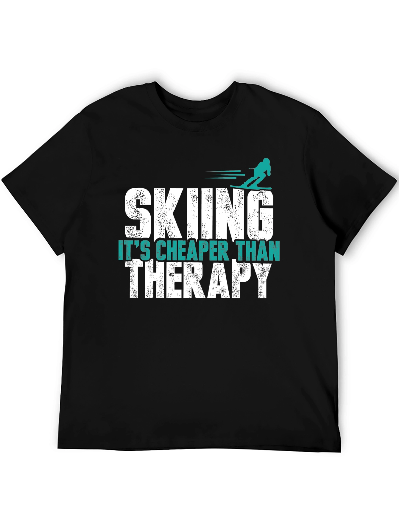 Skiing is Cheaper Than Therapy Graphic Tee