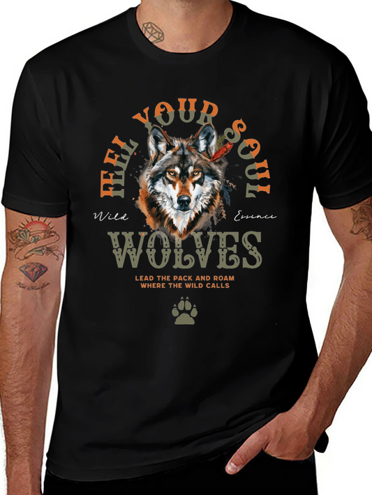 Feel Your Soul Wolves Graphic T-Shirt