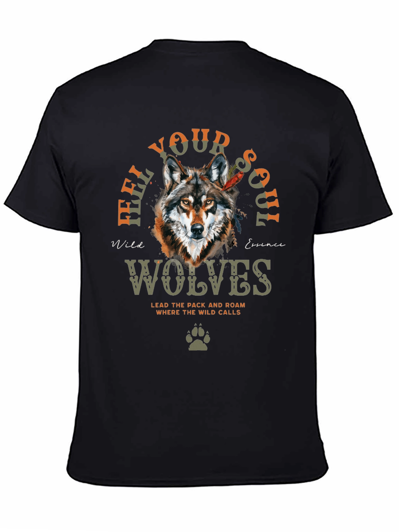 Feel Your Soul Wolves Graphic T-Shirt
