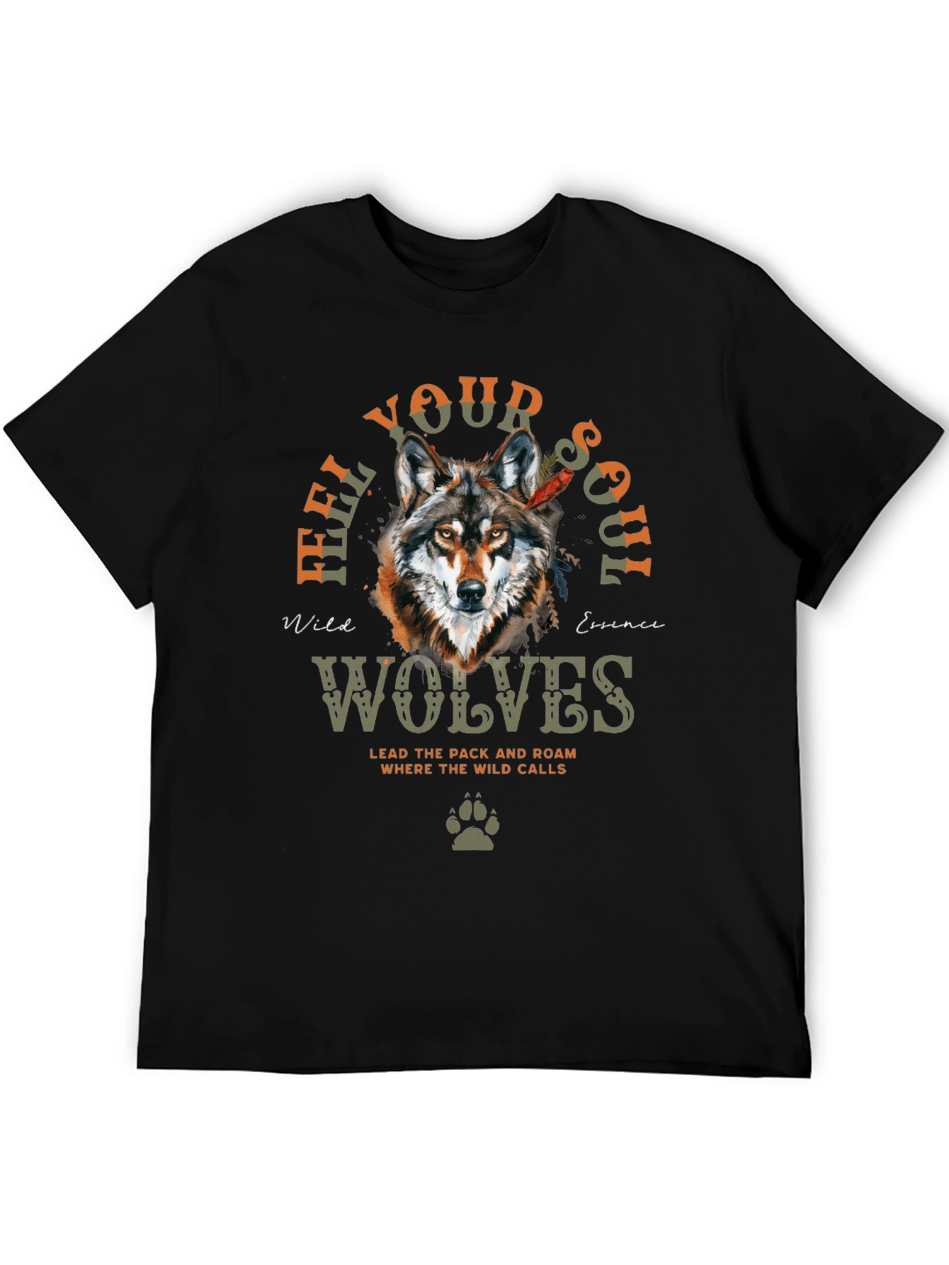 Feel Your Soul Wolves Graphic T-Shirt