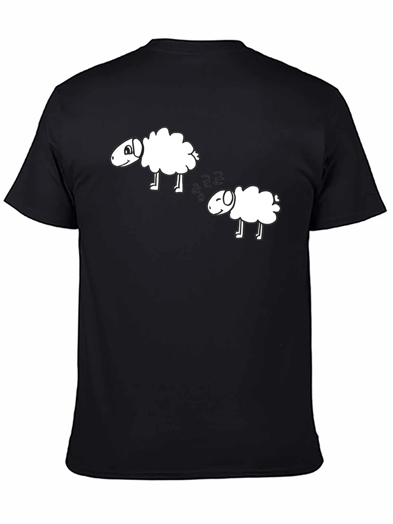 Counting Sheep Black T-Shirt