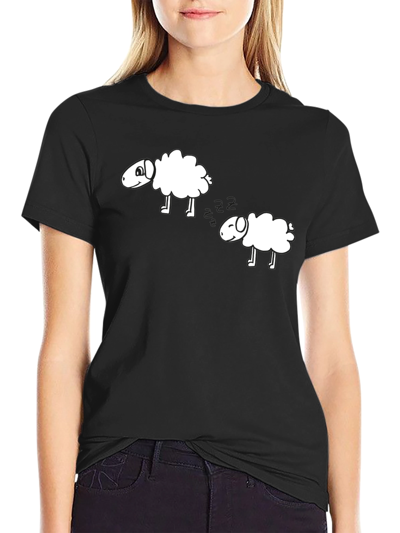 Counting Sheep Black T-Shirt