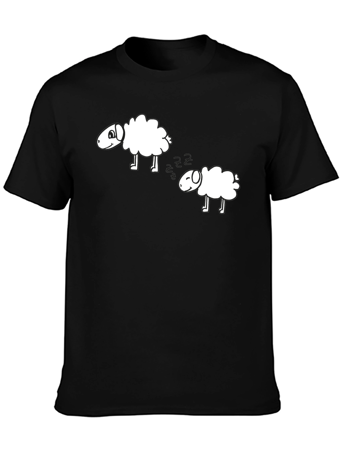 Counting Sheep Black T-Shirt