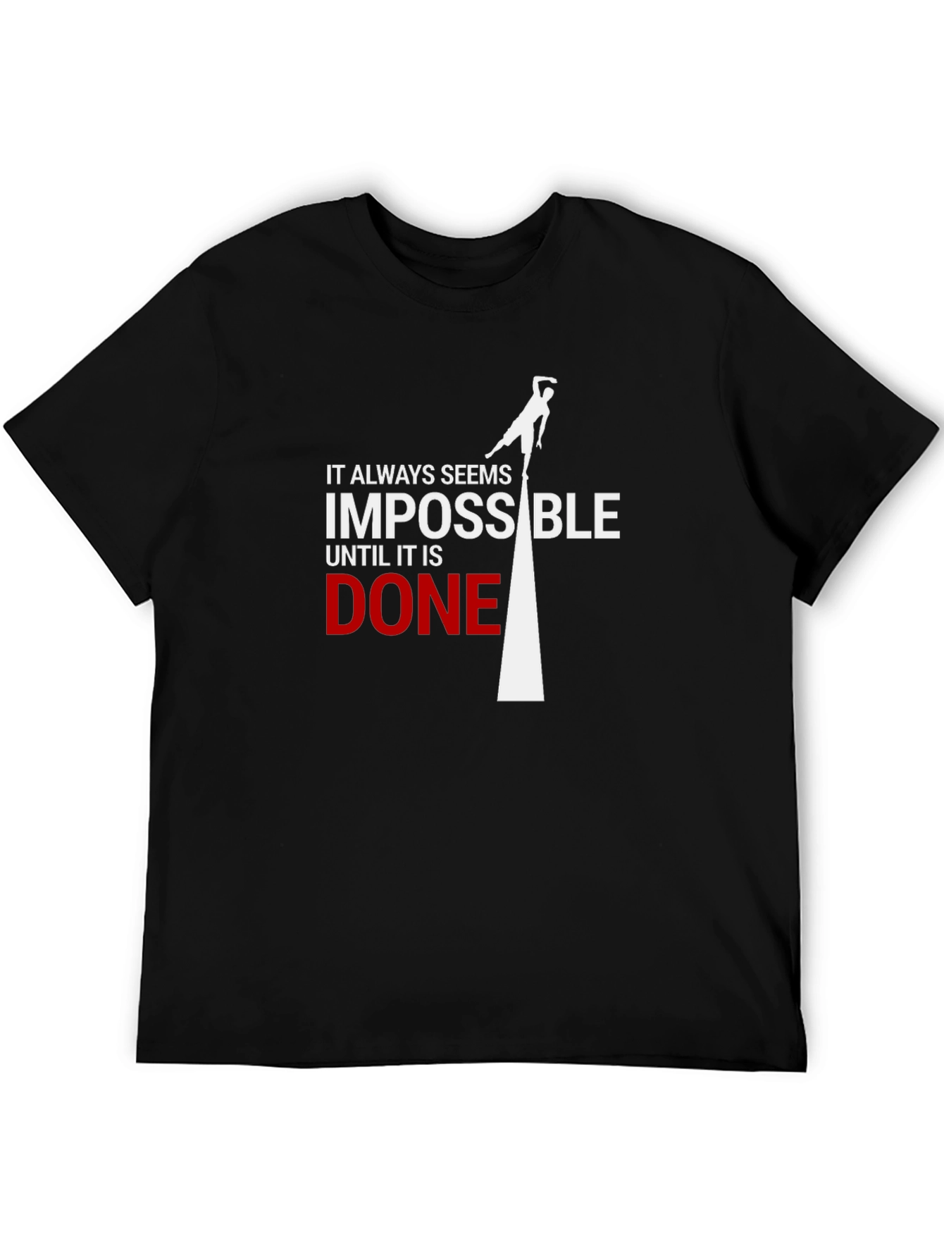 Impossible Until Done Black Graphic Tee