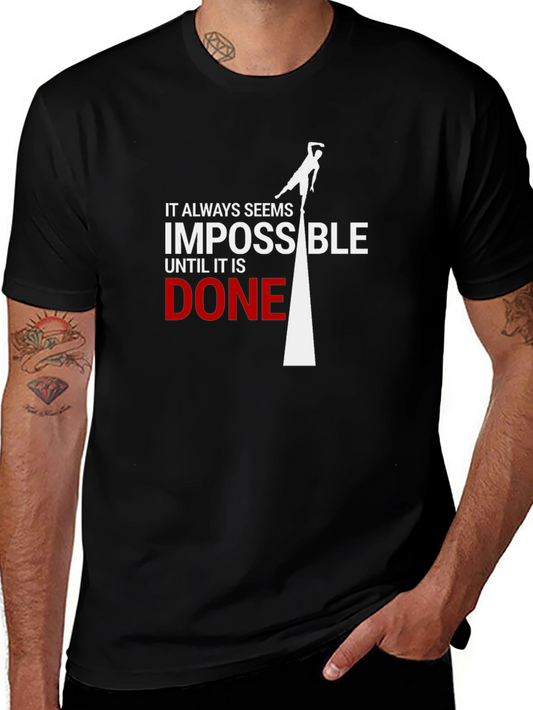 Impossible Until Done Black Graphic Tee
