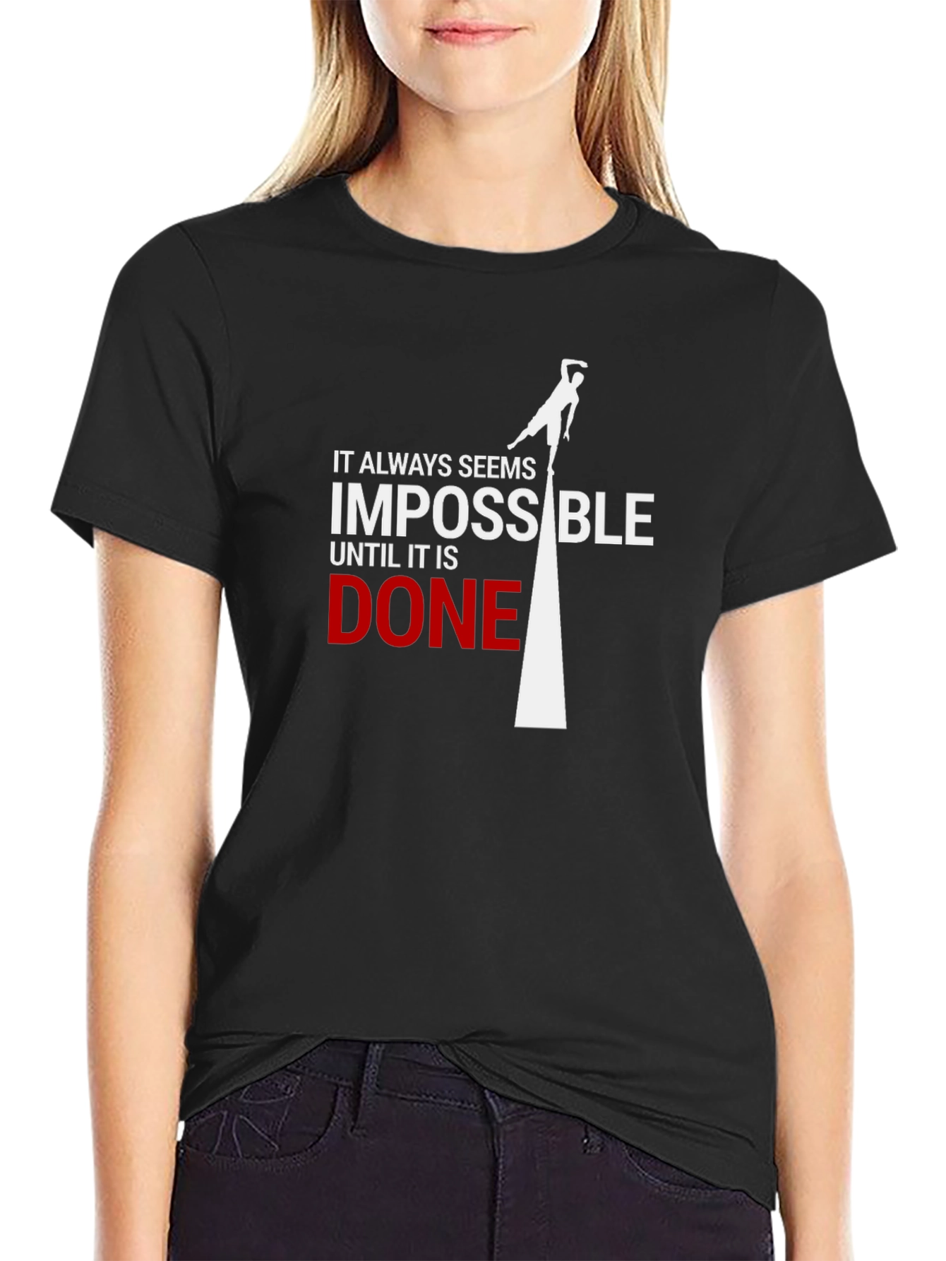 Impossible Until Done Black Graphic Tee