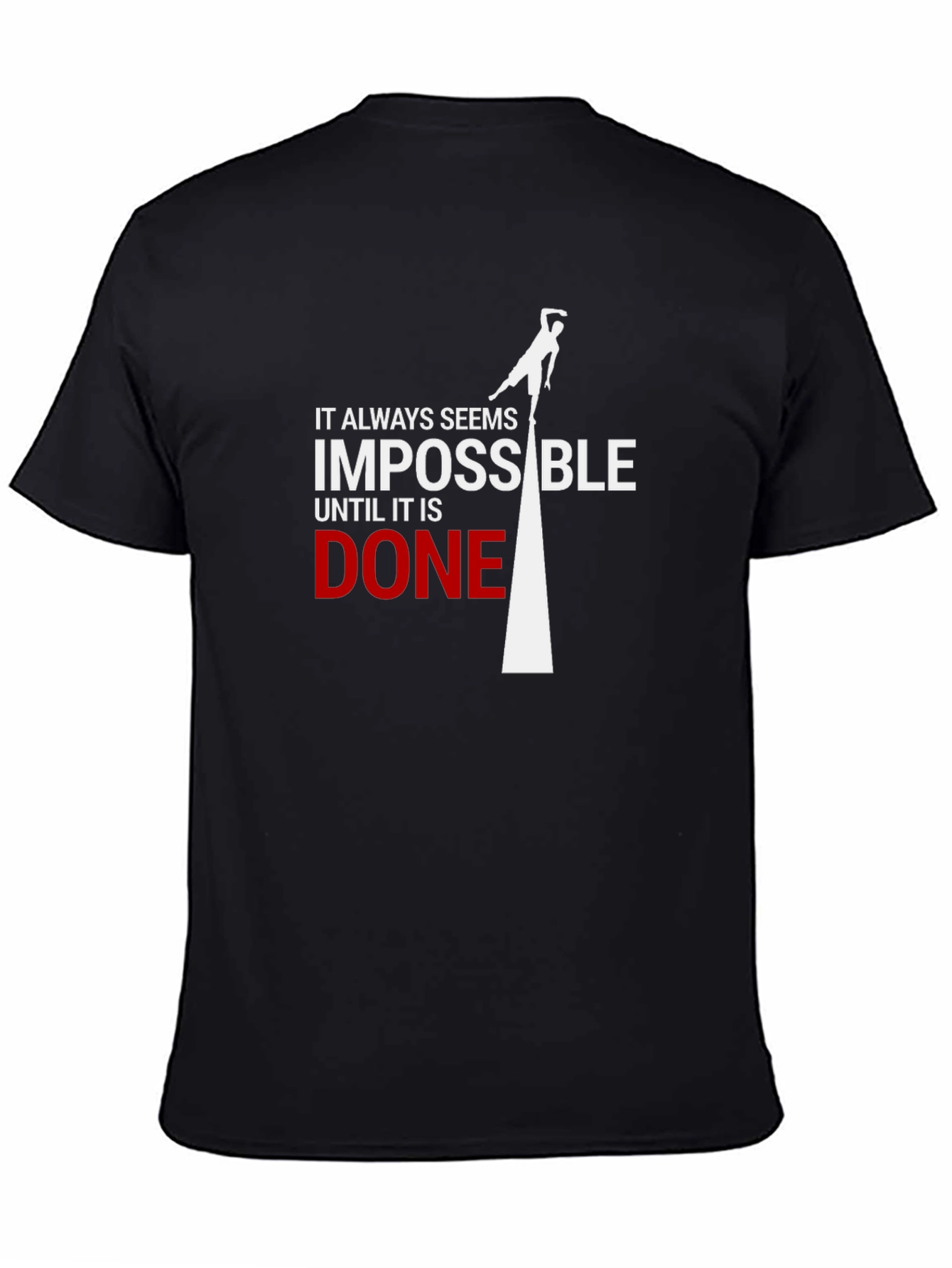 Impossible Until Done Black Graphic Tee