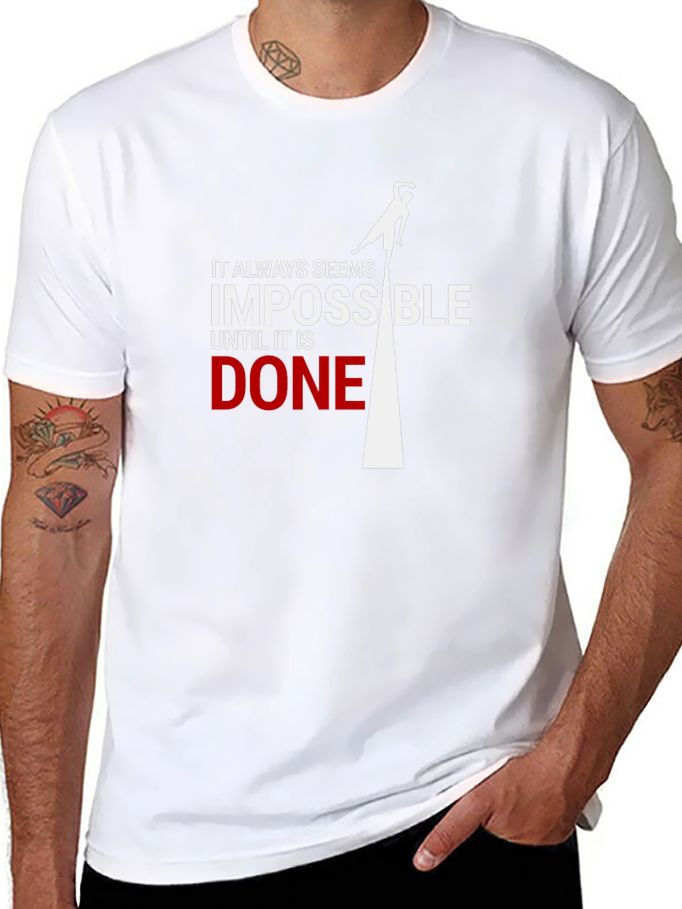 Impossible Until Done Black Graphic Tee