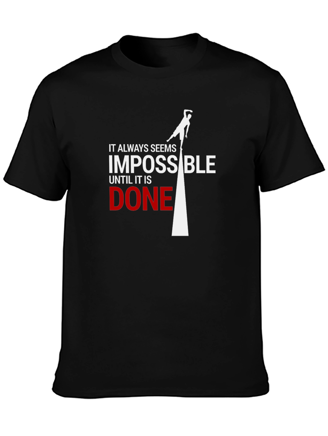 Impossible Until Done Black Graphic Tee
