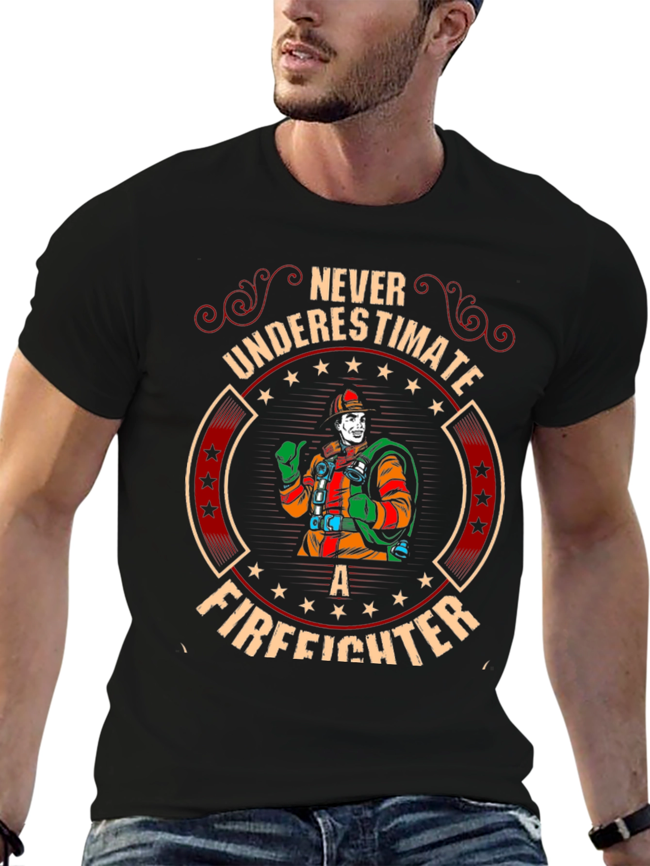 Never Underestimate A Firefighter T-Shirt