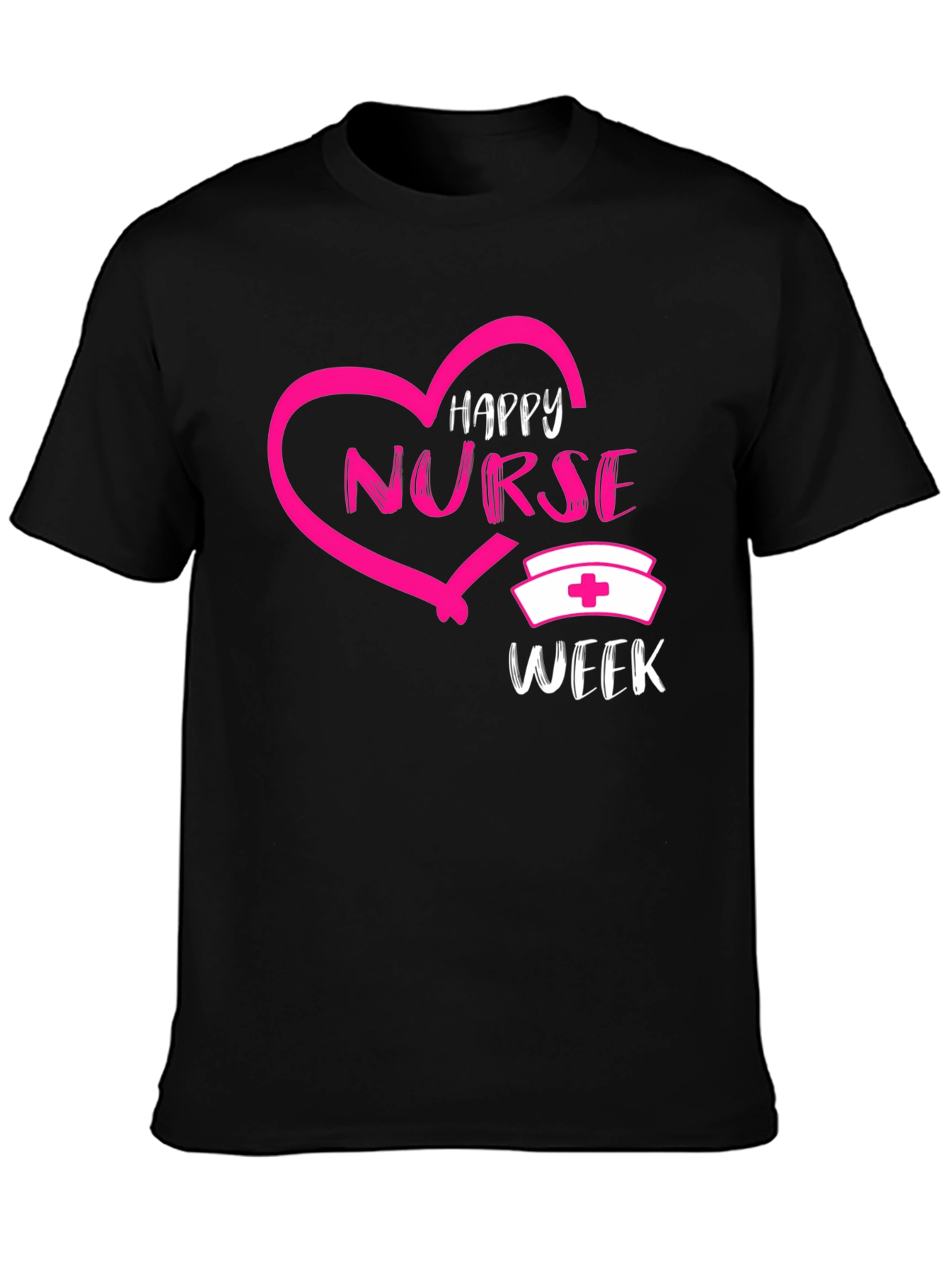 Happy Nurse Week Graphic Tee - Black