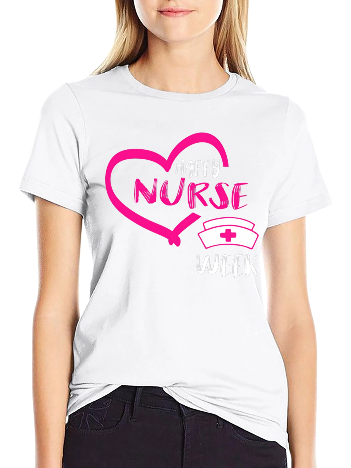Happy Nurse Week Graphic Tee - Black