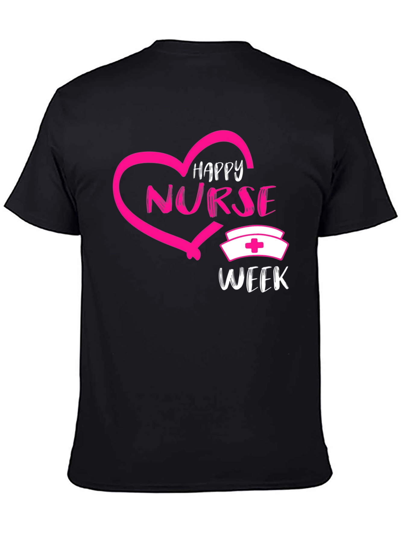 Happy Nurse Week Graphic Tee - Black