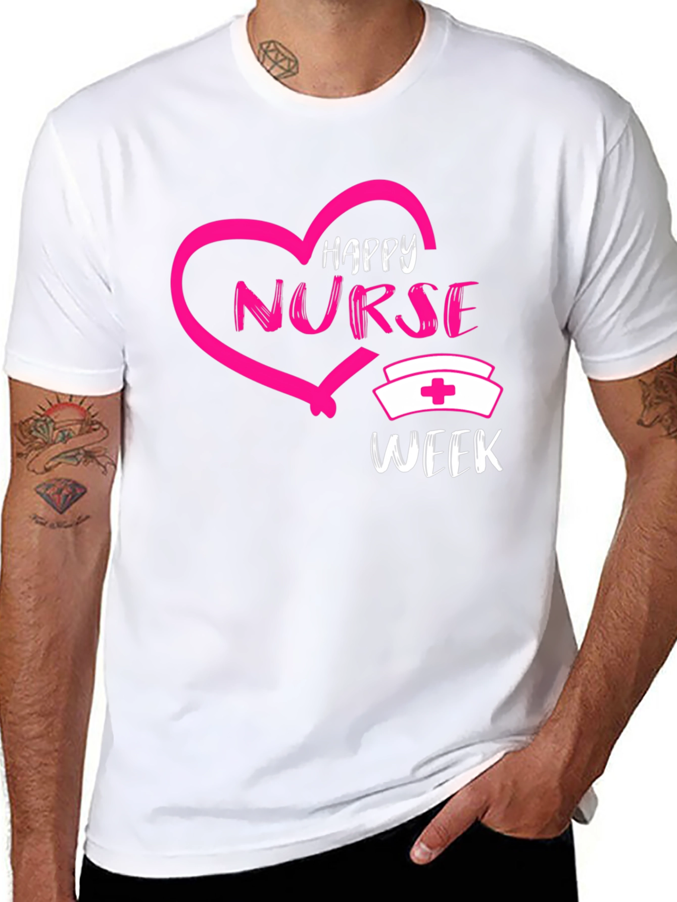 Happy Nurse Week Graphic Tee - Black